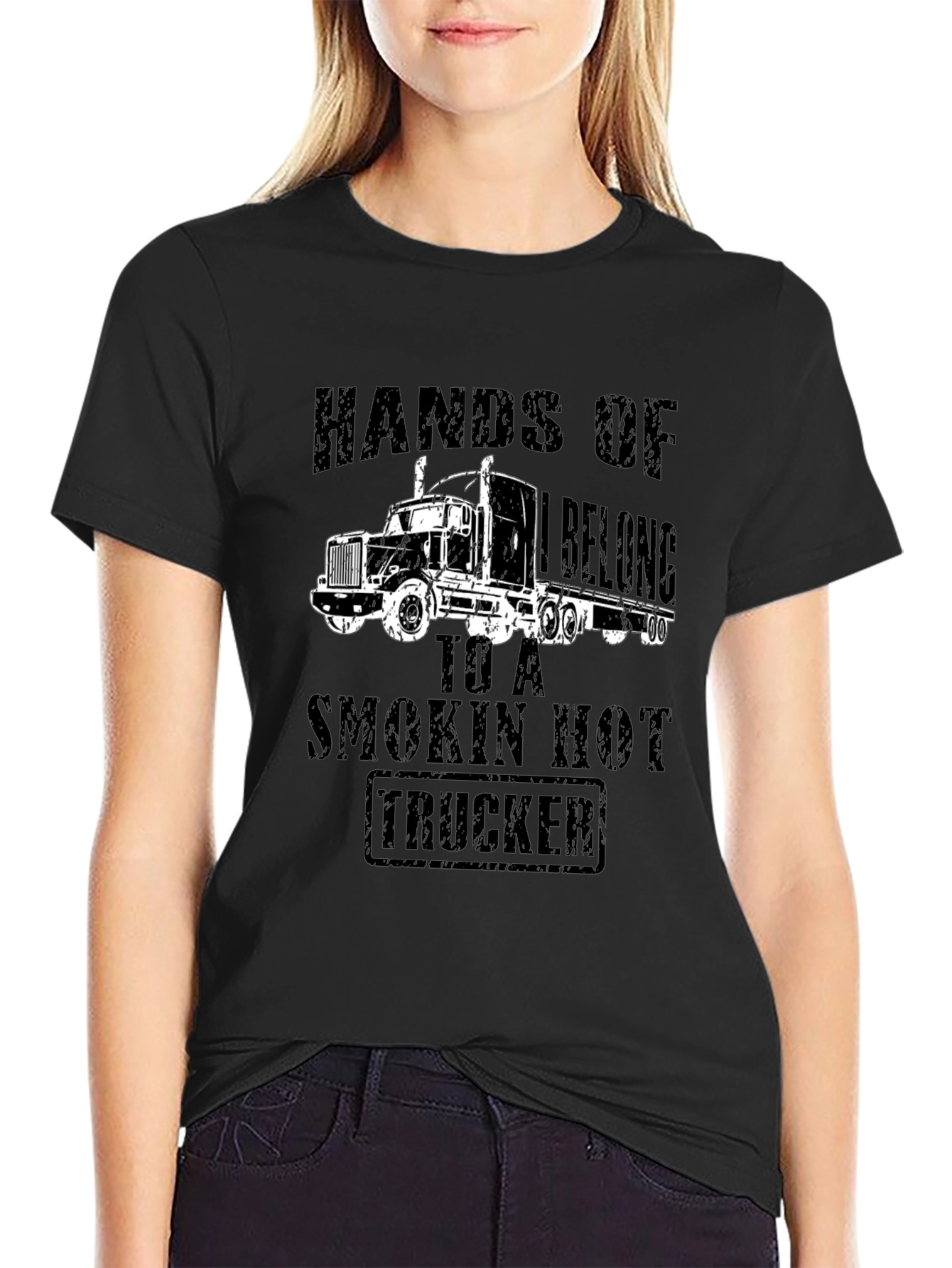 Smokin Hot Trucker Black T-Shirt