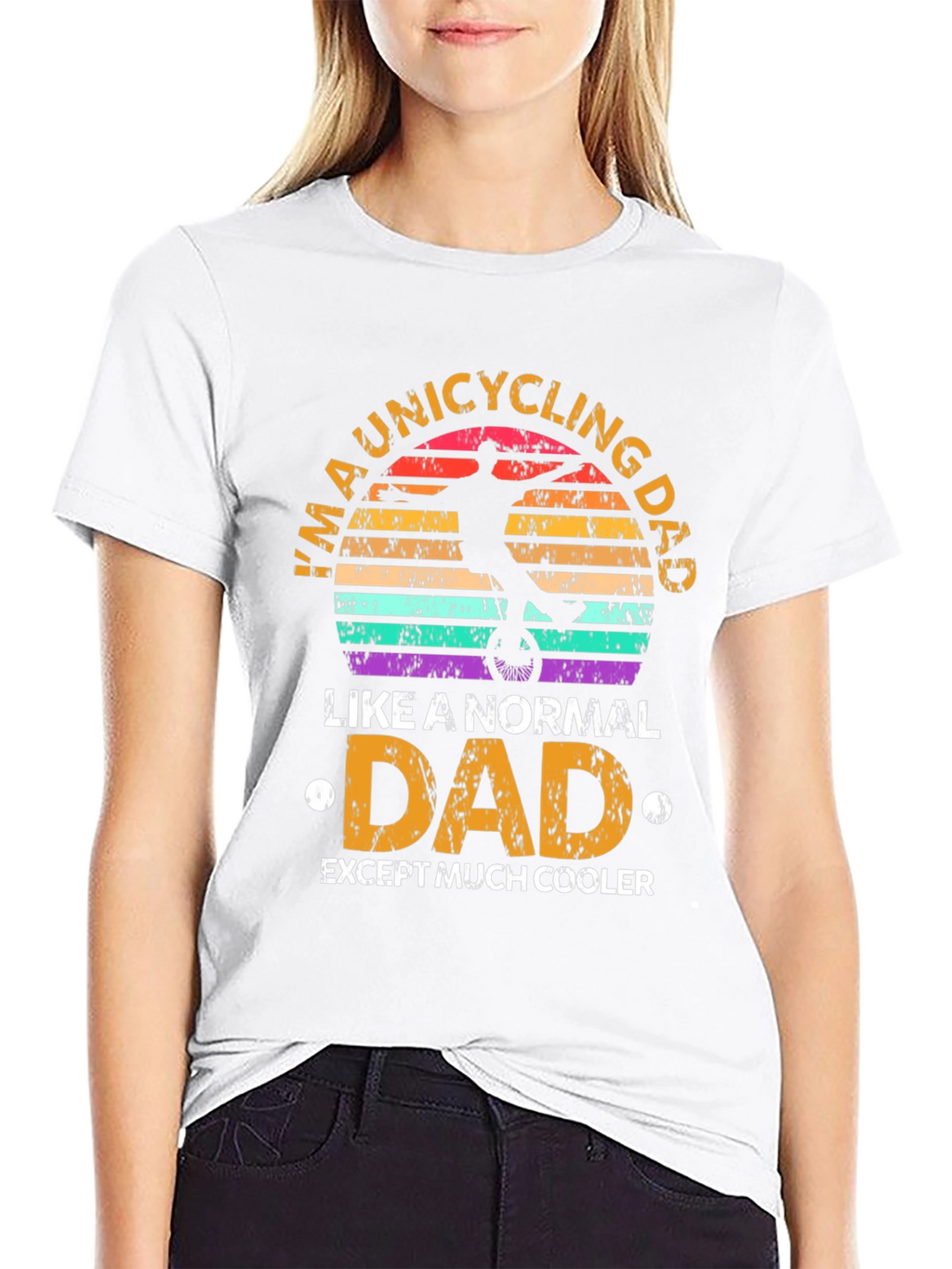Unicycling Dad T-Shirt - Cool Fathers Day Gift