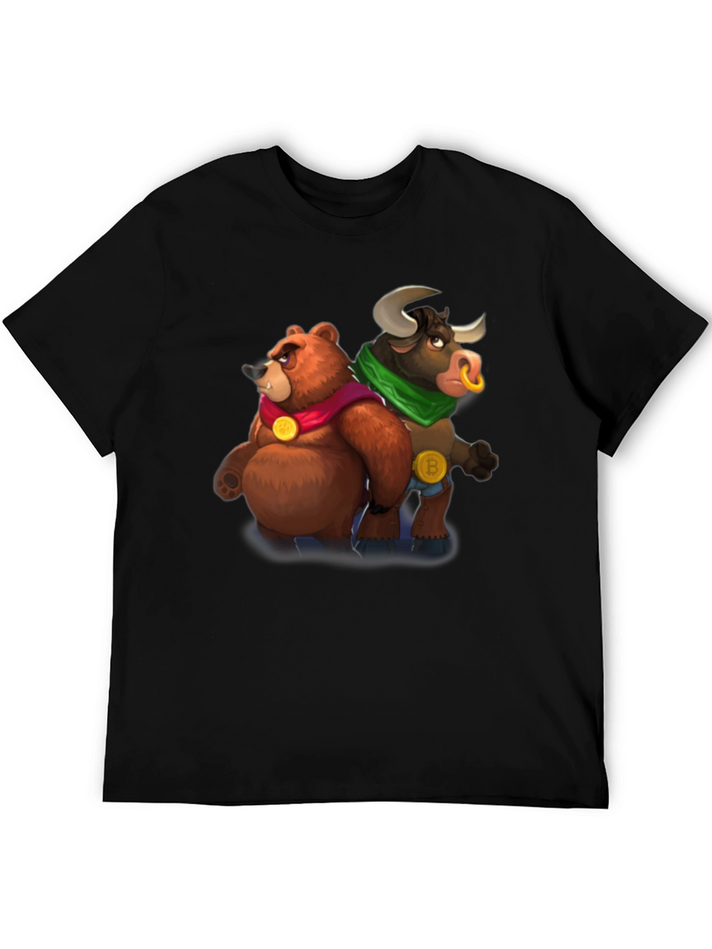 Bear & Bull Crypto T-Shirt - Black