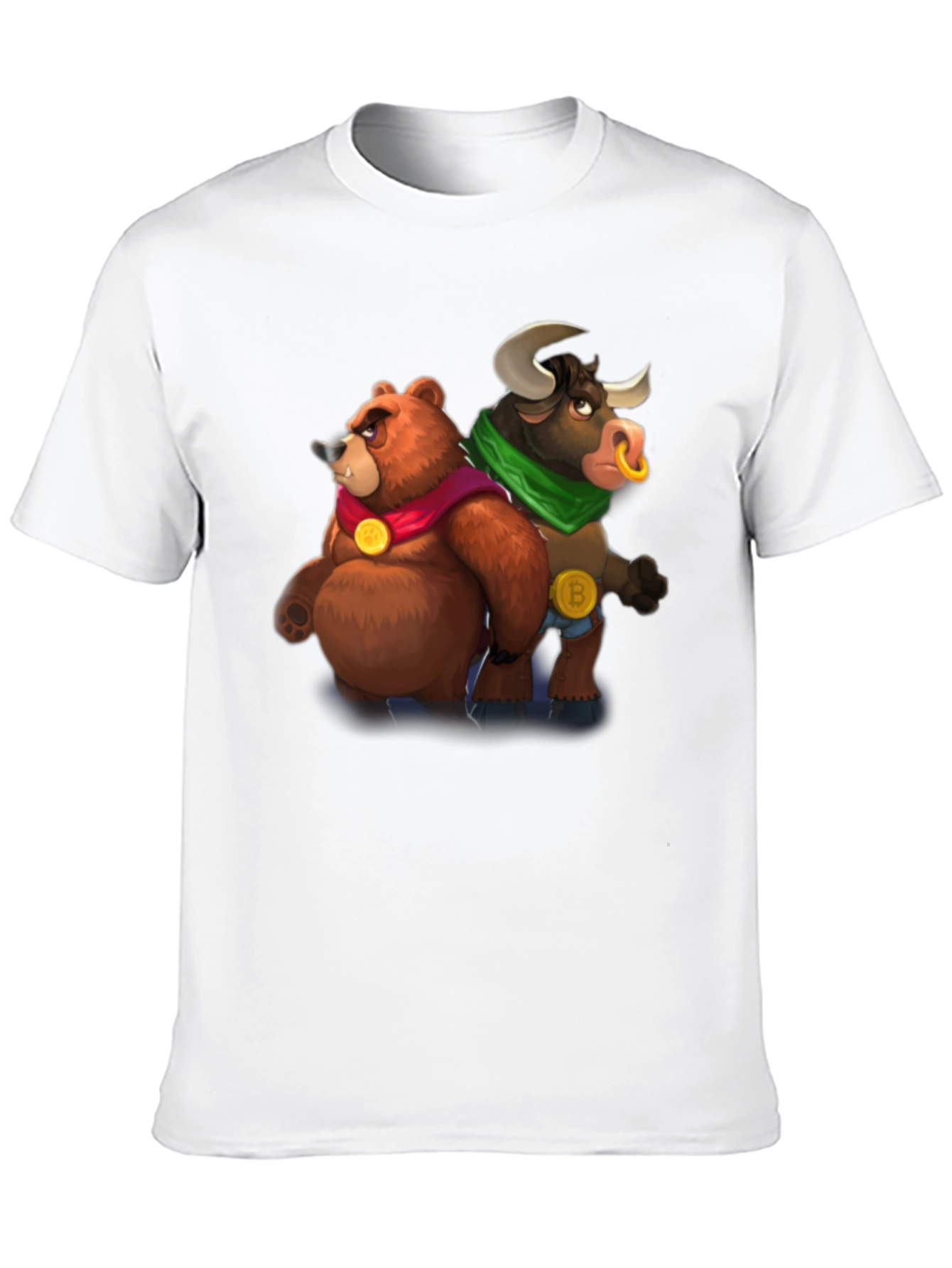 Bear & Bull Crypto T-Shirt - Black