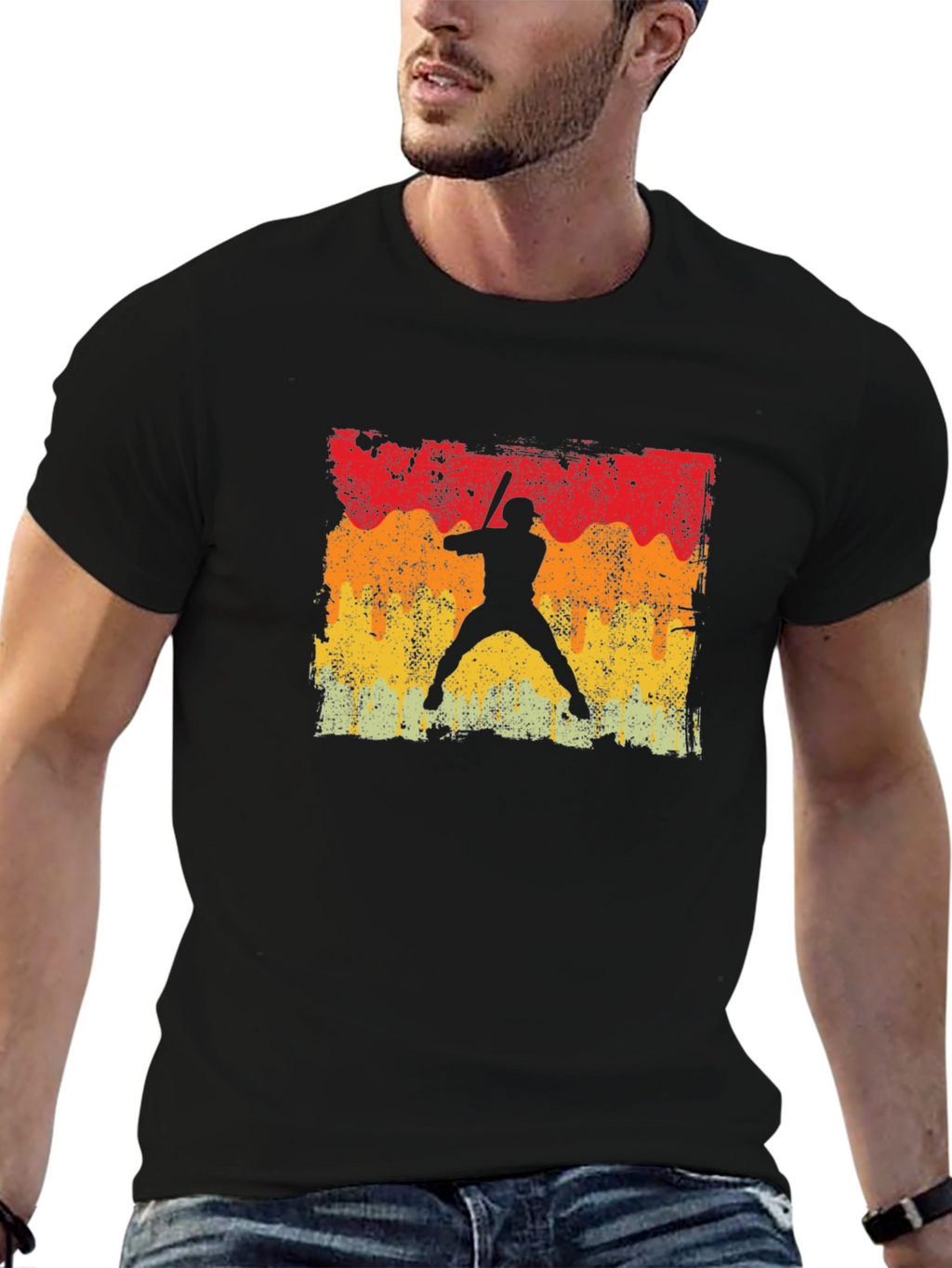 Retro Baseball Silhouette T-Shirt