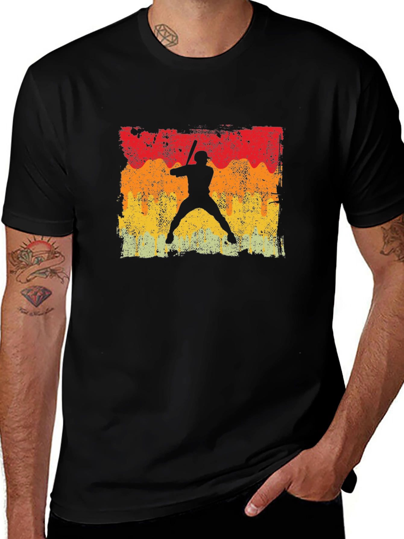 Retro Baseball Silhouette T-Shirt