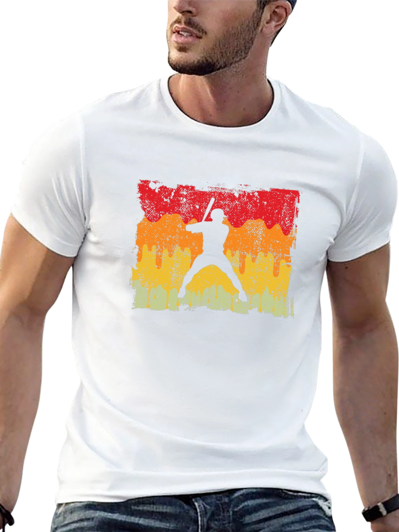 Retro Baseball Silhouette T-Shirt
