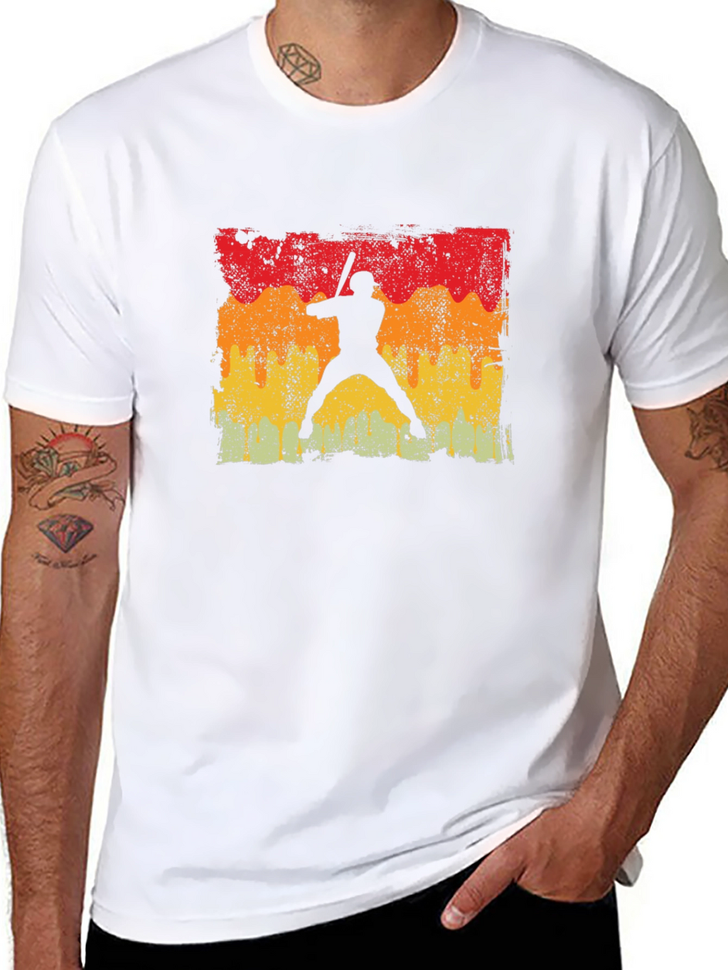 Retro Baseball Silhouette T-Shirt