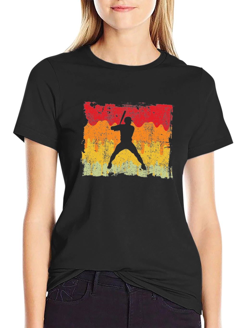 Retro Baseball Silhouette T-Shirt