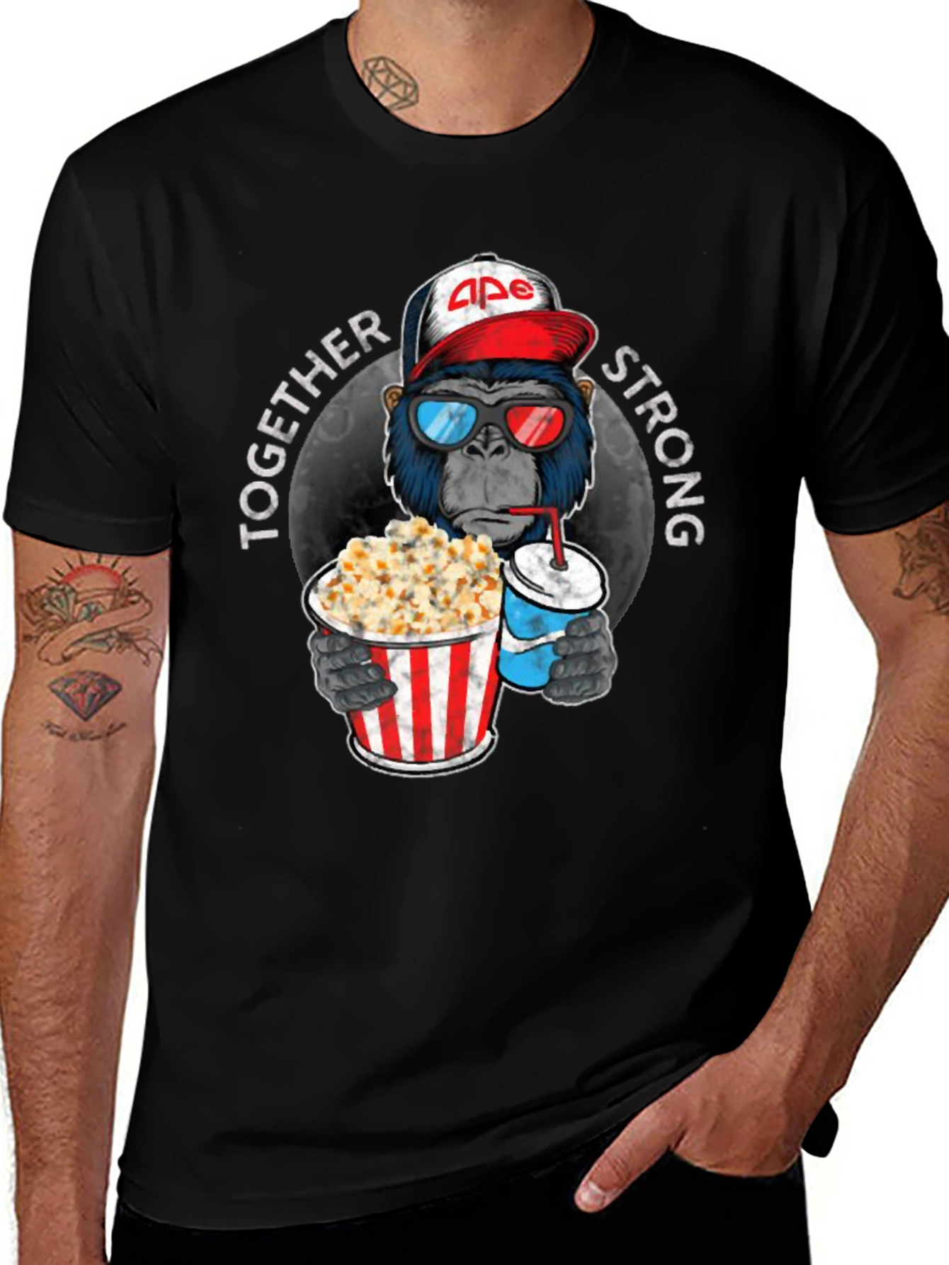 Ape Together Strong Black T-Shirt