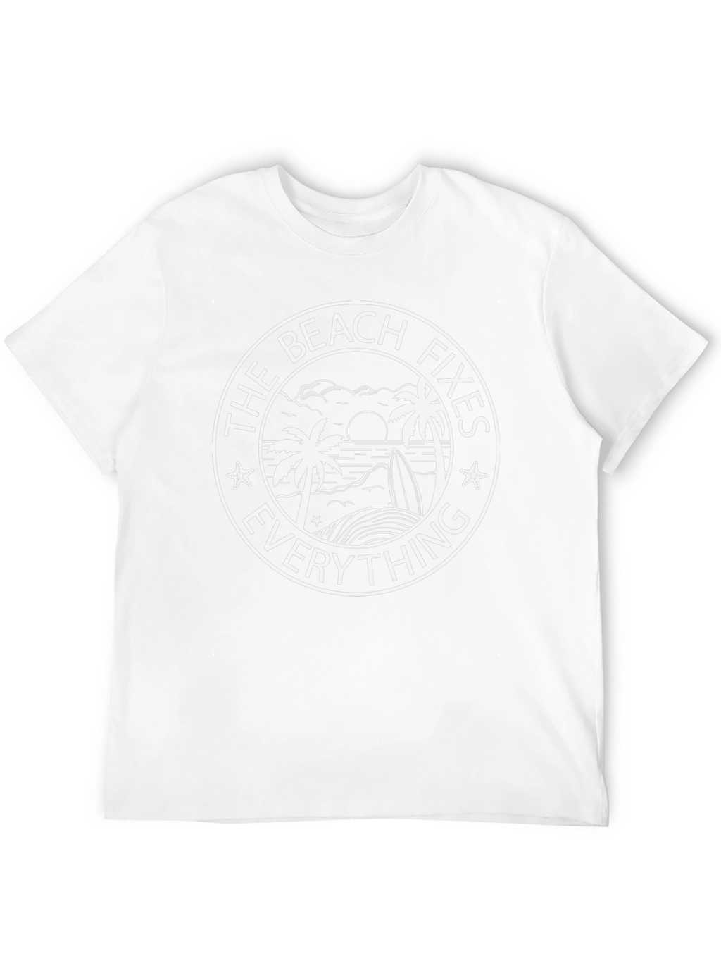 The Beach Fixes Everything Black T-Shirt