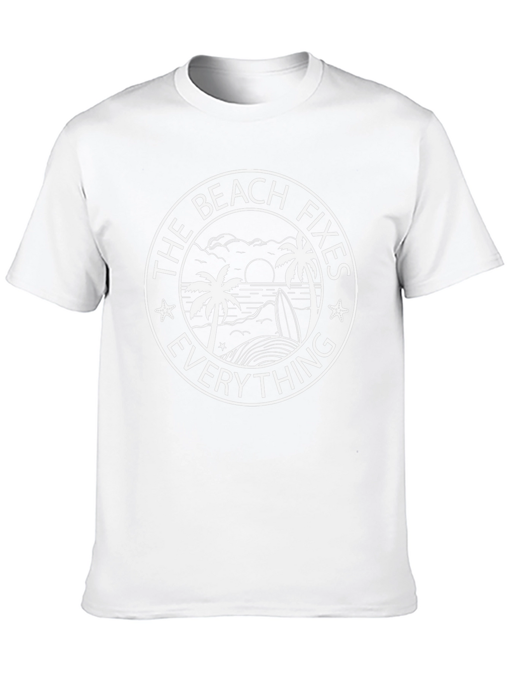 The Beach Fixes Everything Black T-Shirt