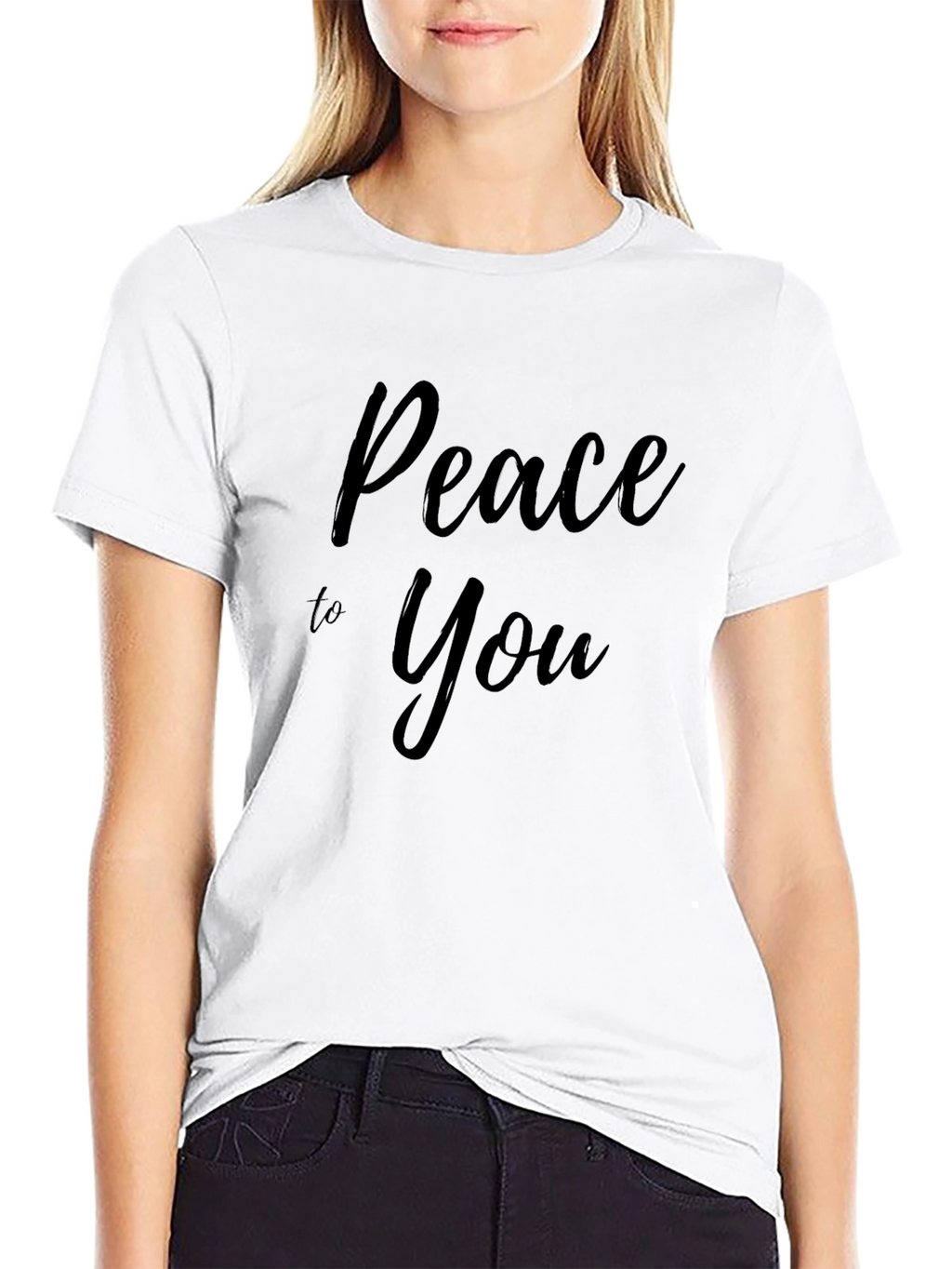 Peace to You Graphic Tee - Stylish Black T-Shirt