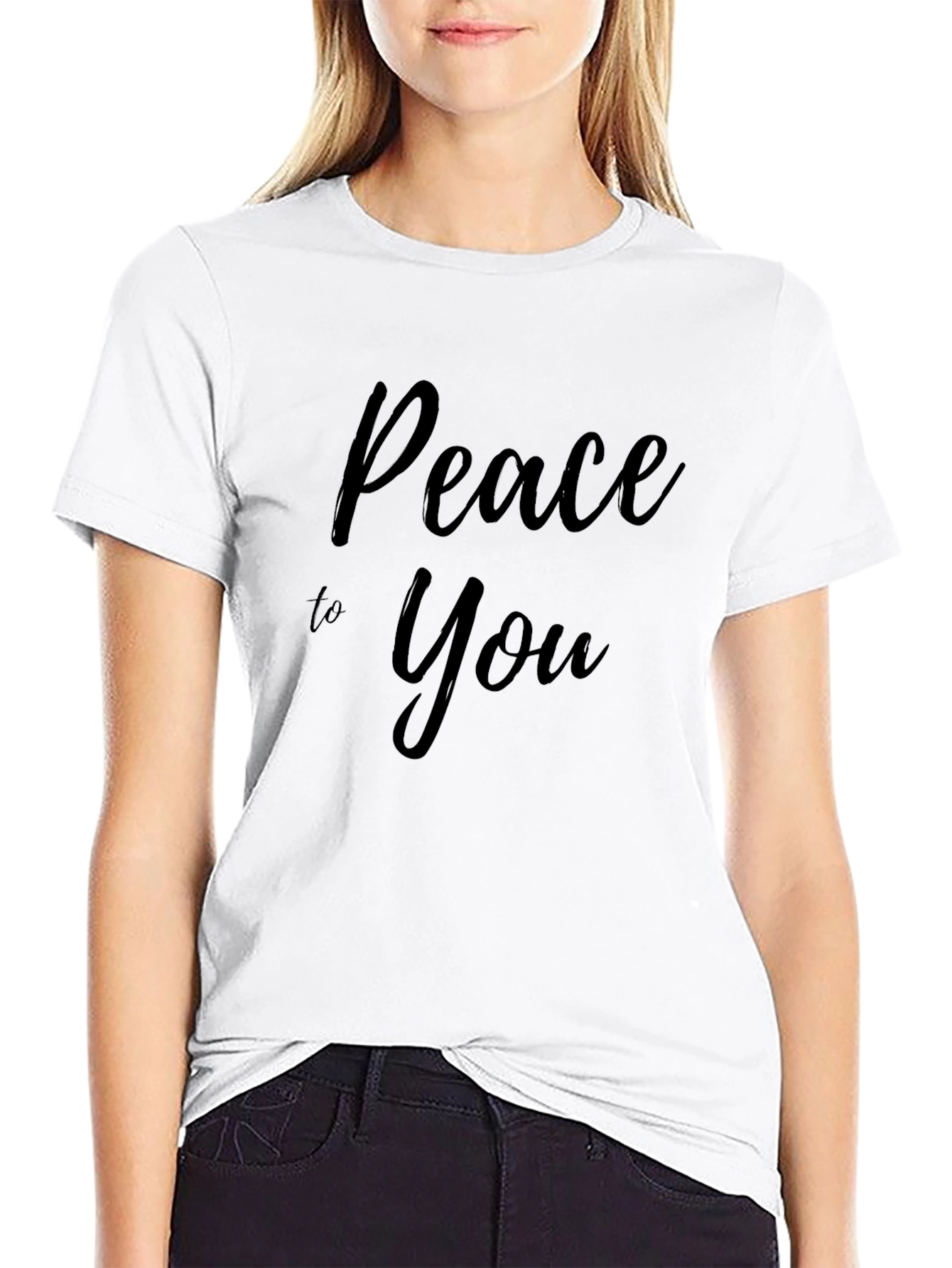 Peace to You Graphic Tee - Stylish Black T-Shirt