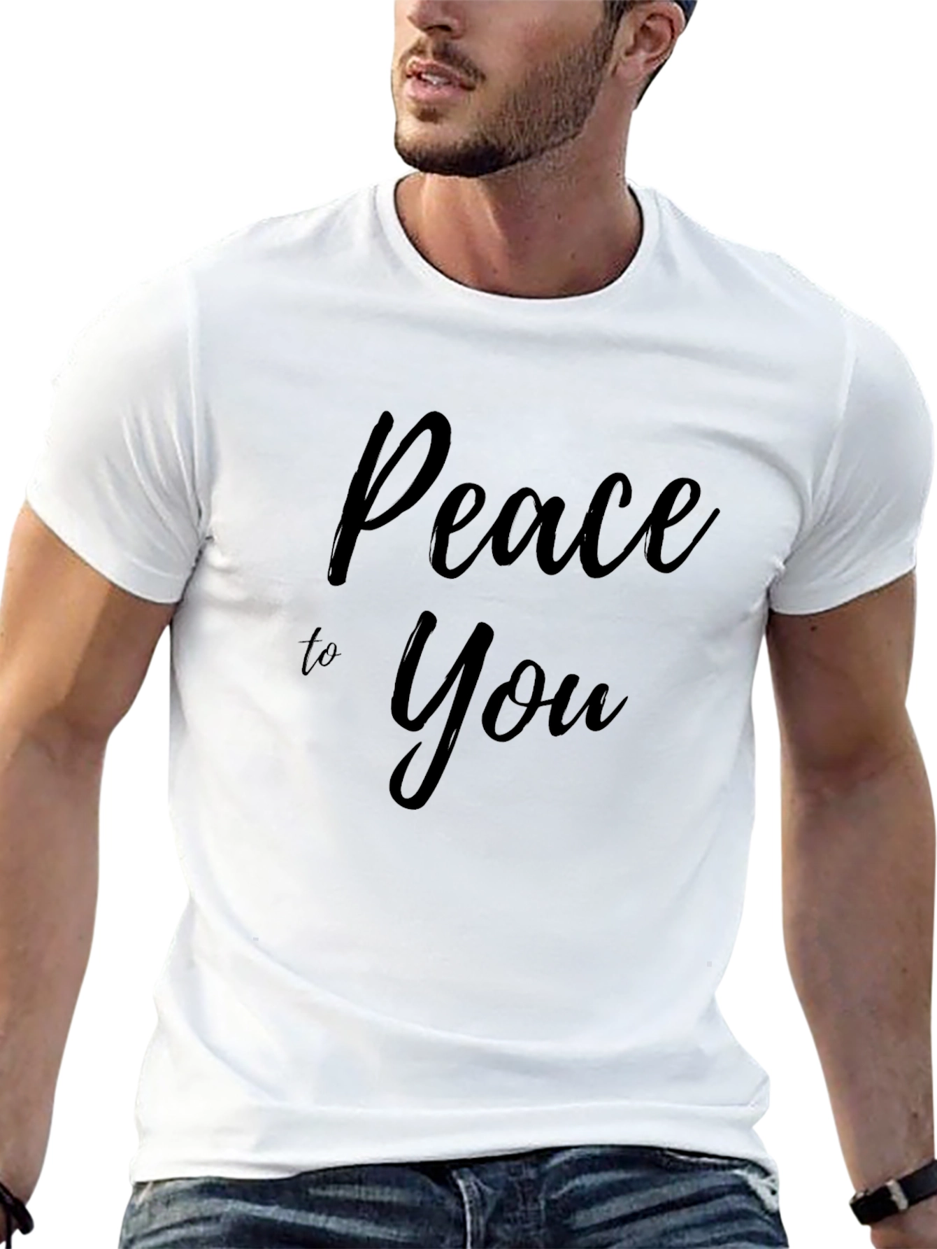 Peace to You Graphic Tee - Stylish Black T-Shirt