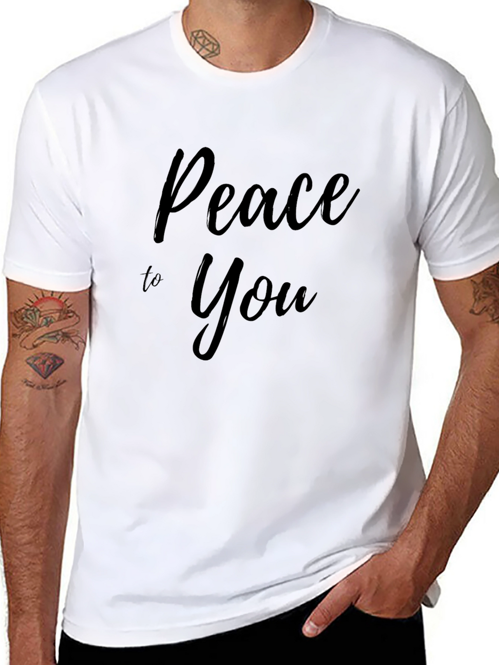 Peace to You Graphic Tee - Stylish Black T-Shirt