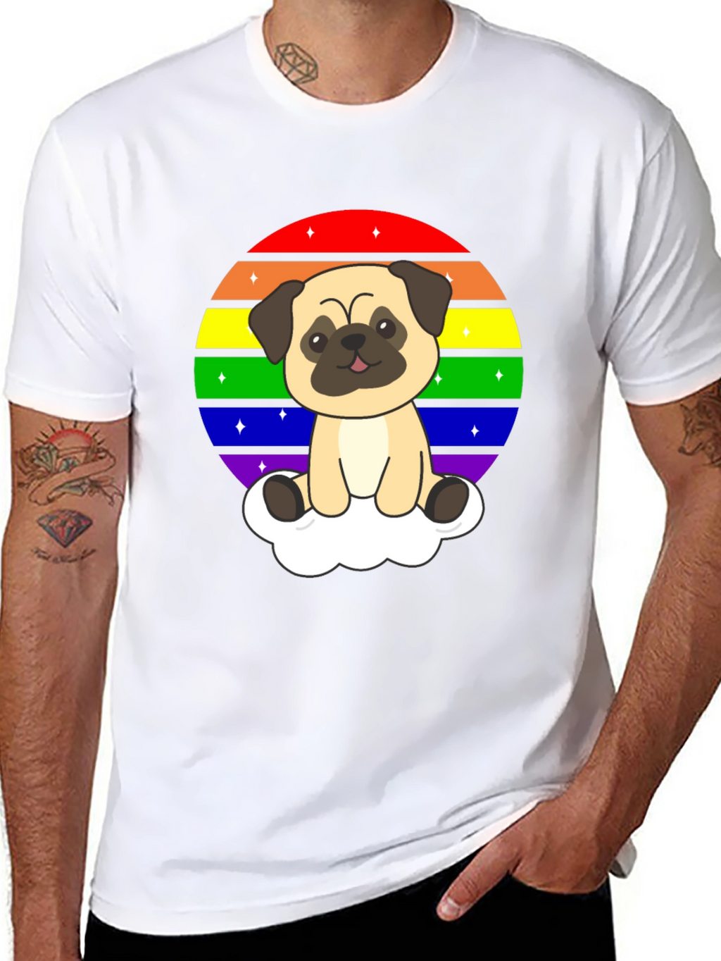 Pug Rainbow Pride T-Shirt