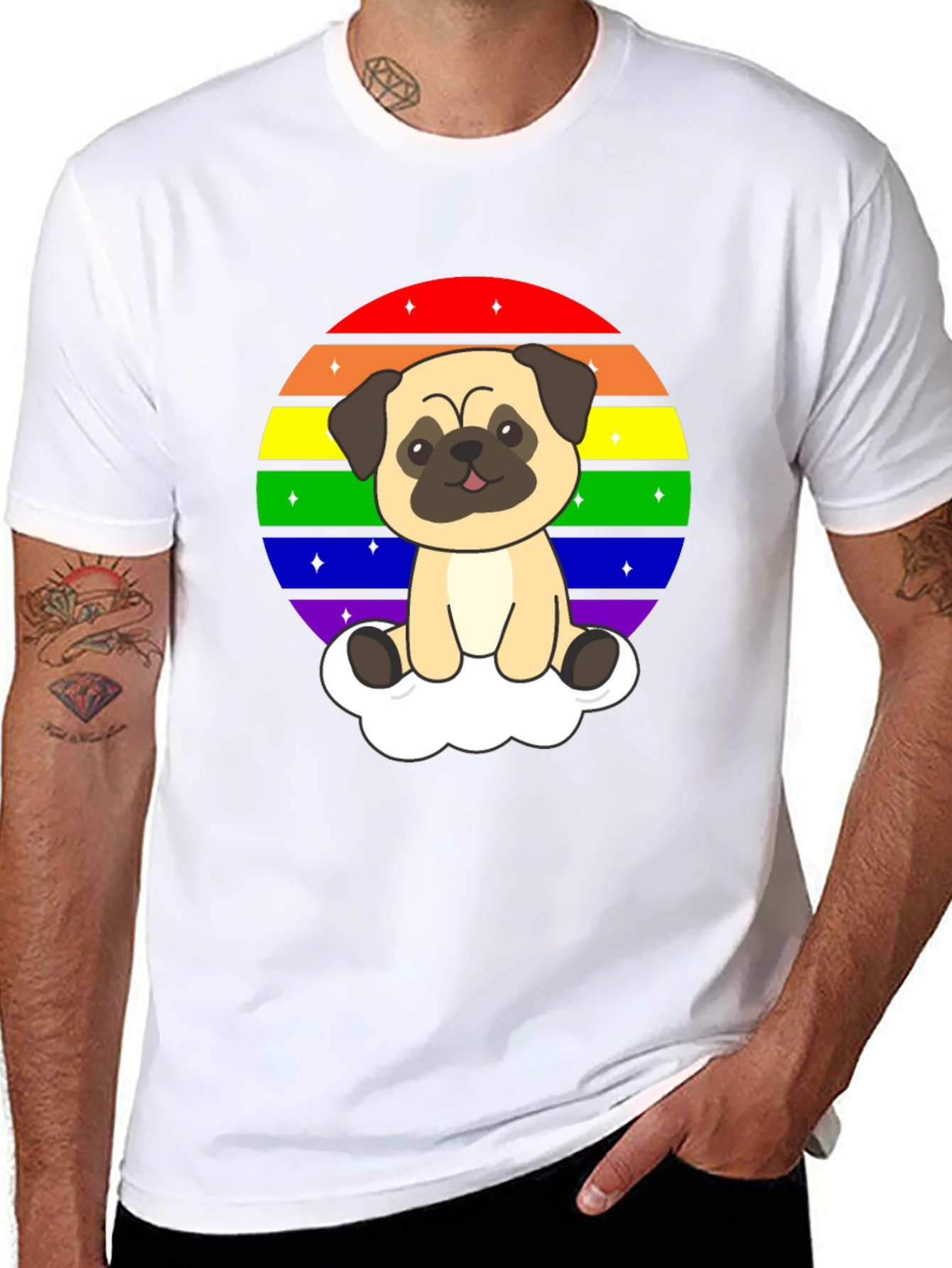Pug Rainbow Pride T-Shirt