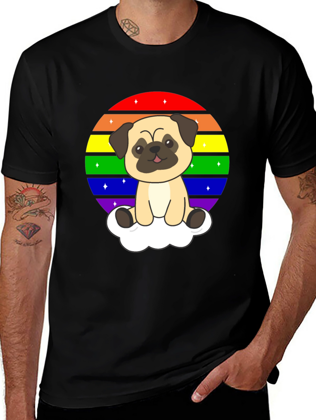 Pug Rainbow Pride T-Shirt