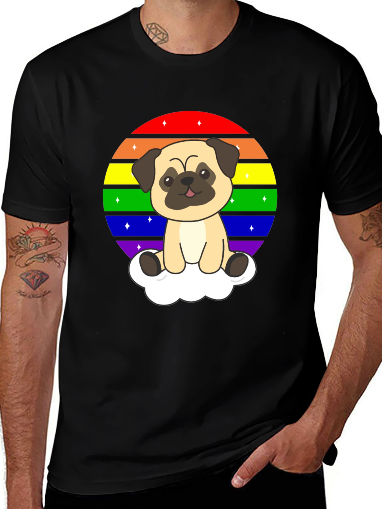 Pug Rainbow Pride T-Shirt