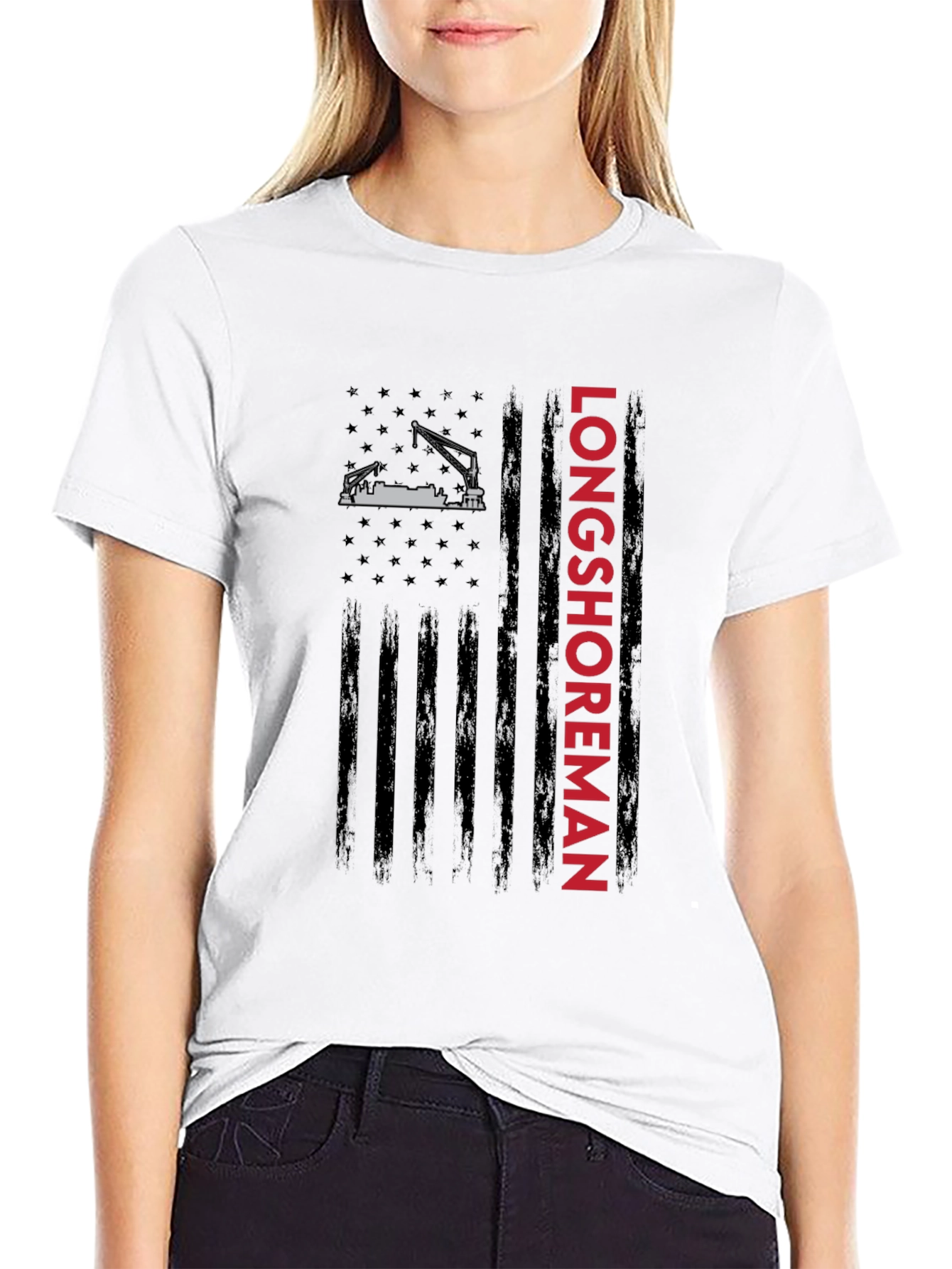 Longshoreman American Flag Graphic Tee