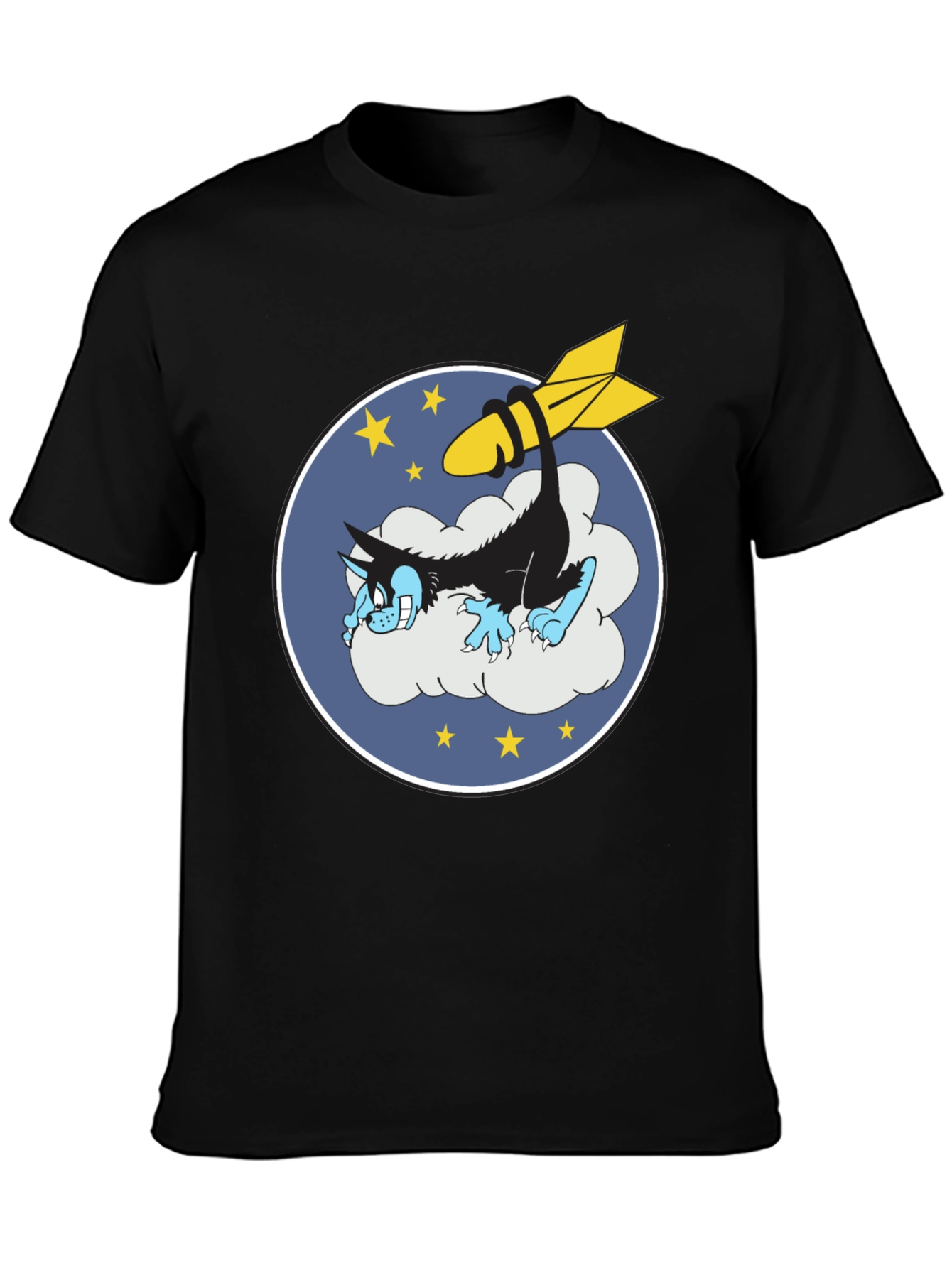 Cartoon Wolf & Bomb Graphic Tee