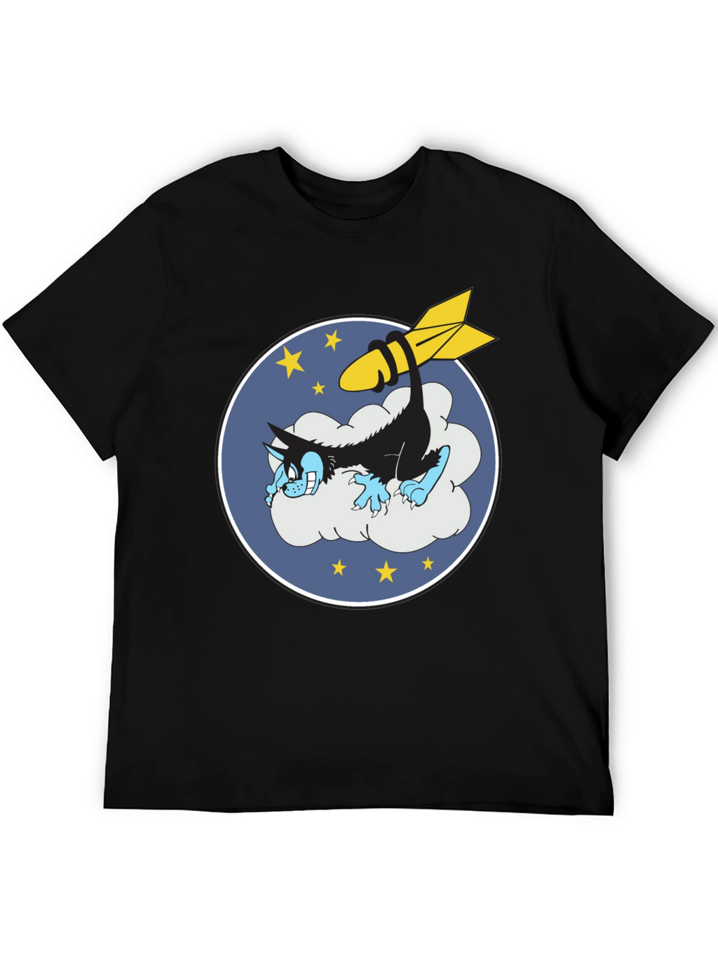 Cartoon Wolf & Bomb Graphic Tee