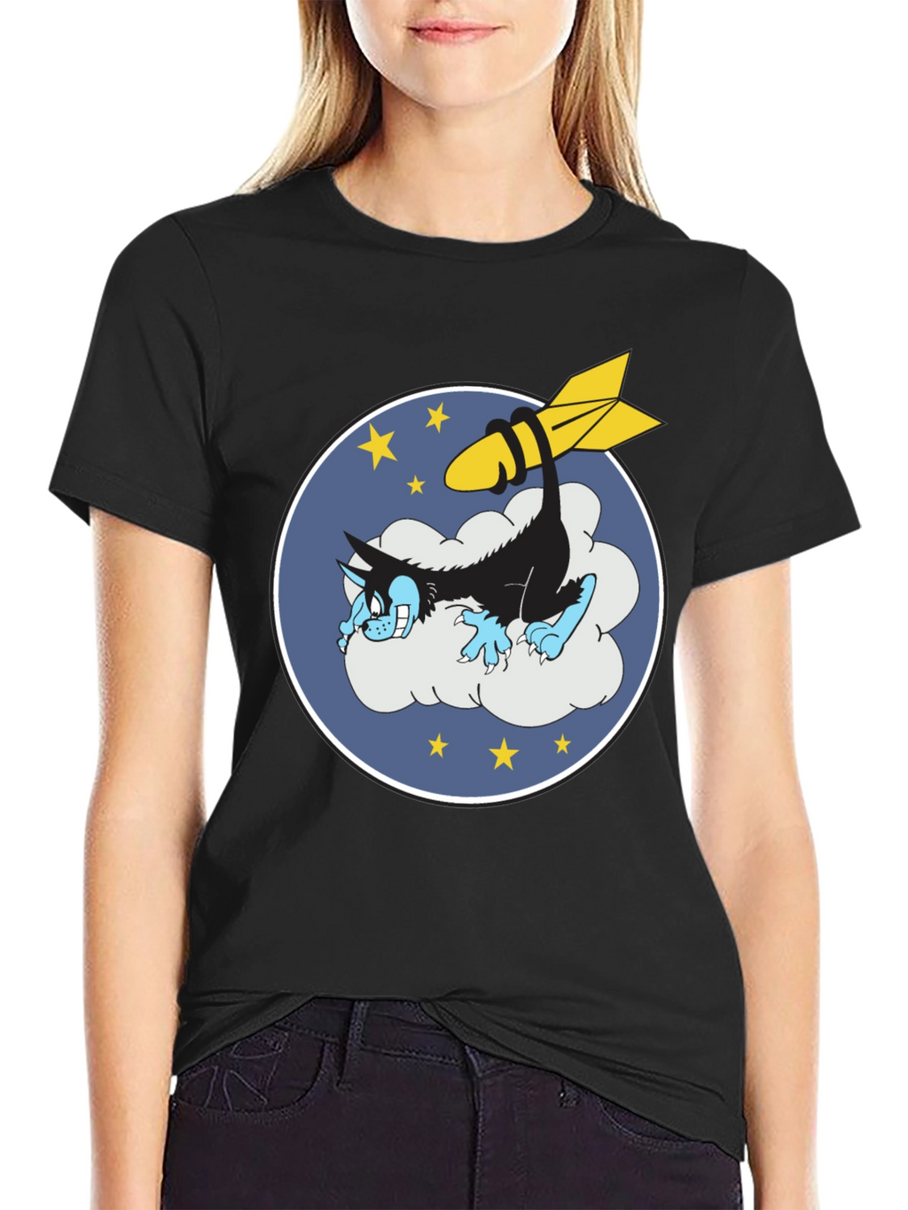 Cartoon Wolf & Bomb Graphic Tee