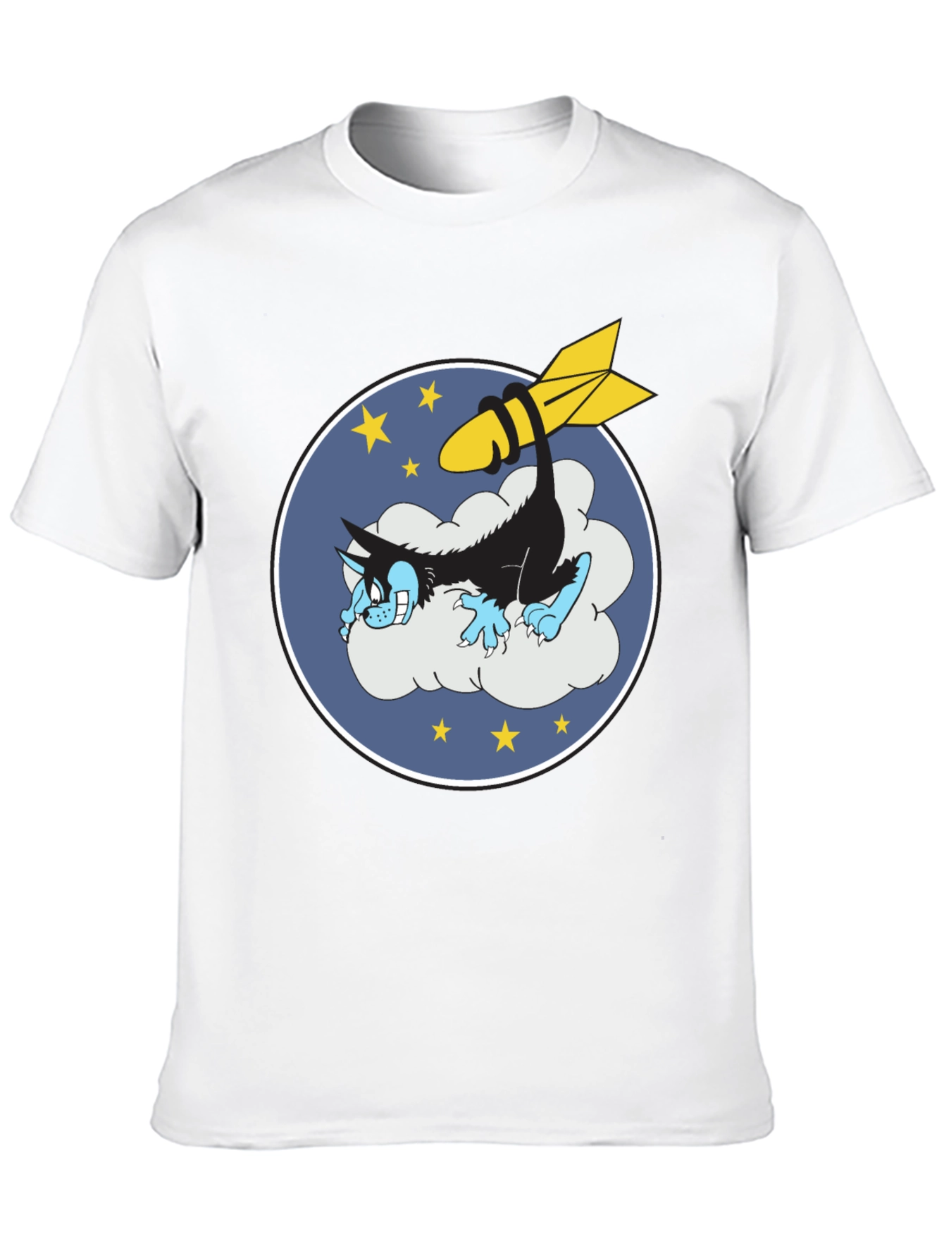 Cartoon Wolf & Bomb Graphic Tee