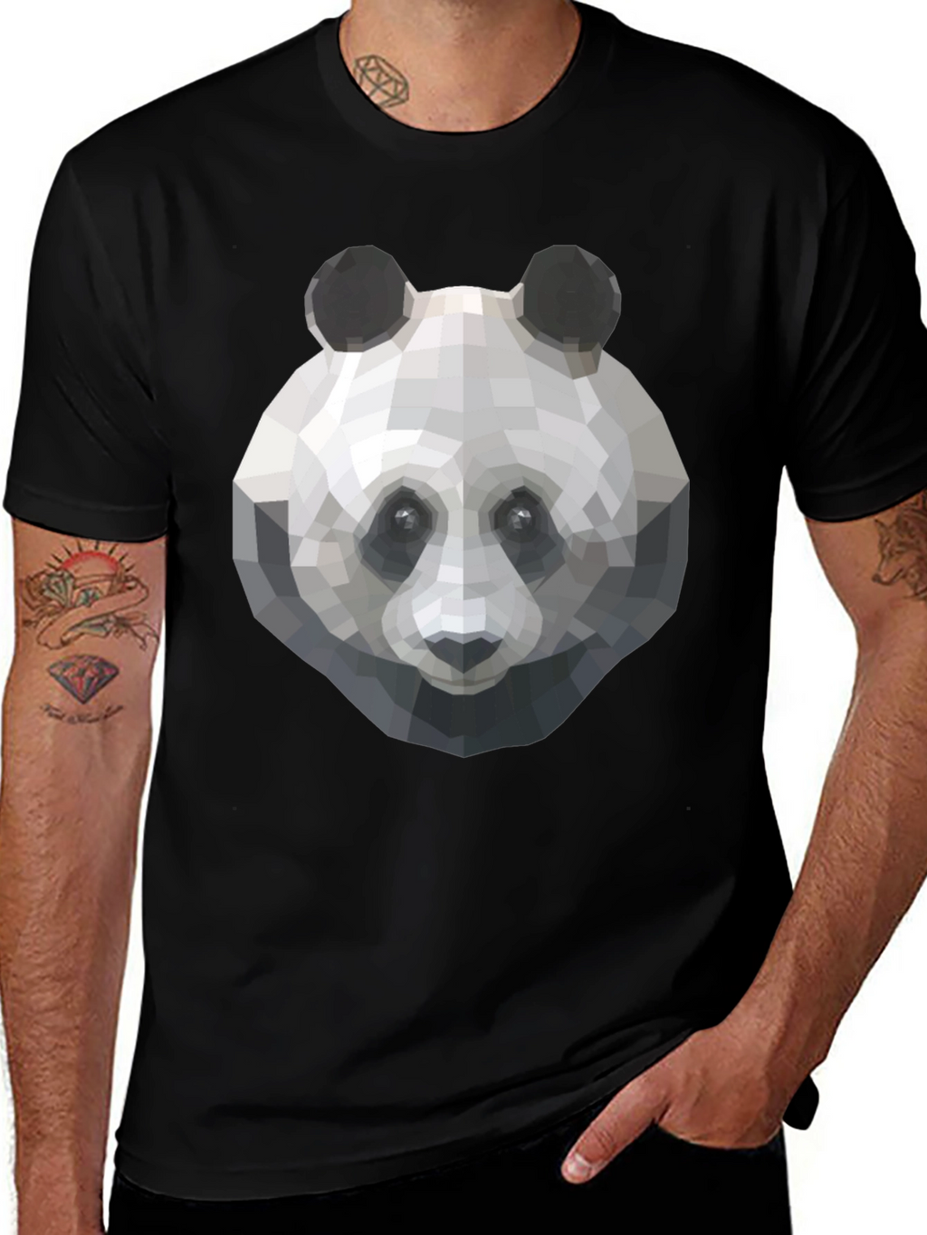 Geometric Panda T-Shirt - Cool Graphic Tee