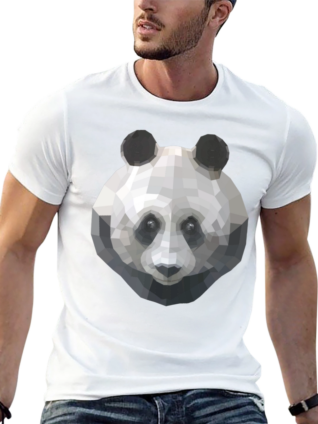 Geometric Panda T-Shirt - Cool Graphic Tee