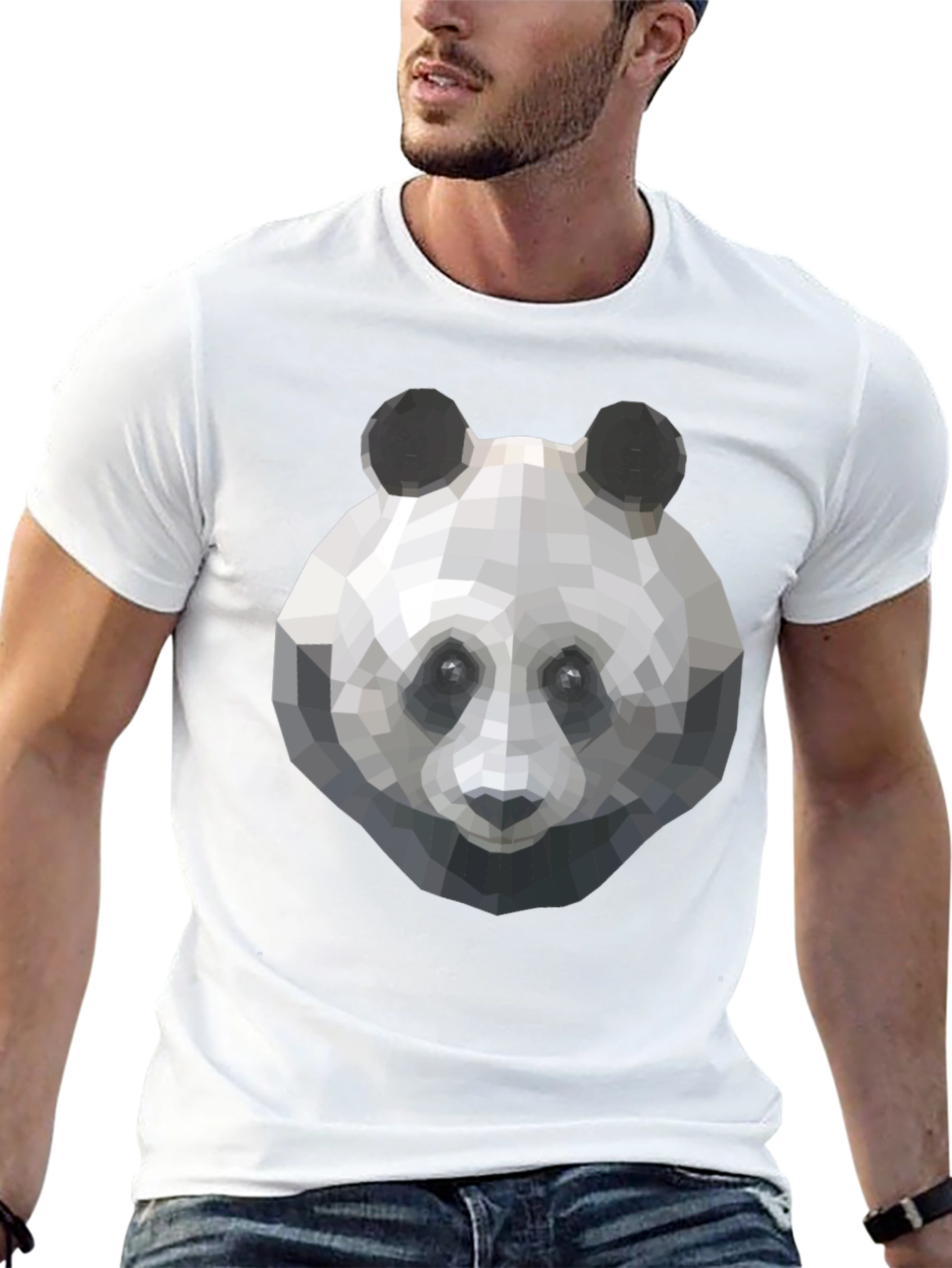 Geometric Panda T-Shirt - Cool Graphic Tee