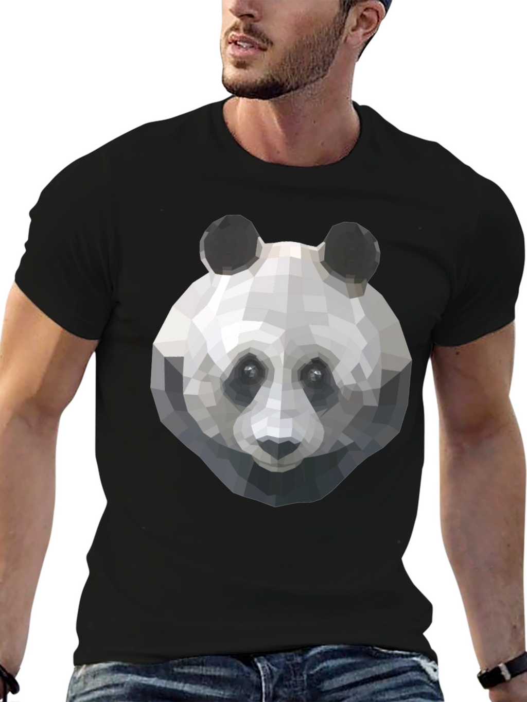 Geometric Panda T-Shirt - Cool Graphic Tee