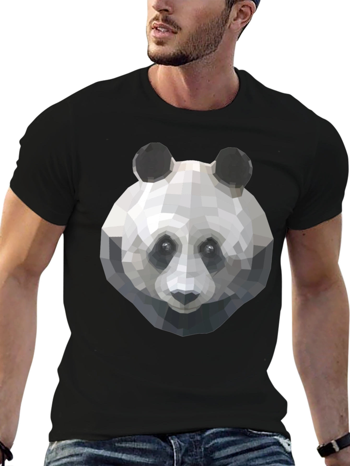 Geometric Panda T-Shirt - Cool Graphic Tee