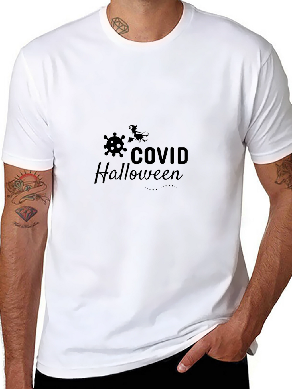 COVID Halloween Black T-Shirt
