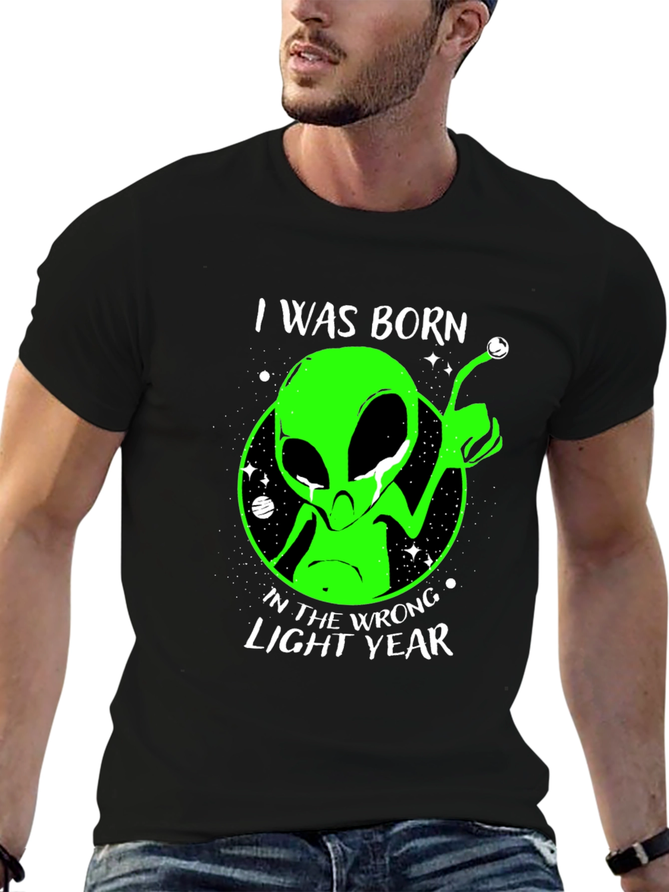 Alien Wrong Light Year Black T-Shirt
