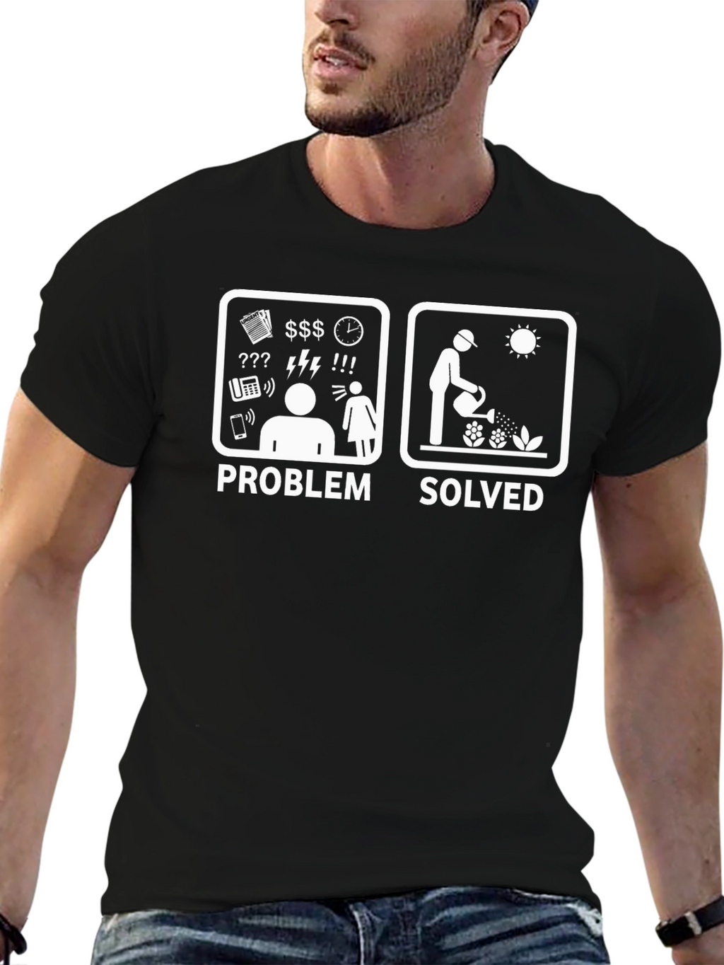Problem Solved T-Shirt - Gardening Humor Tee