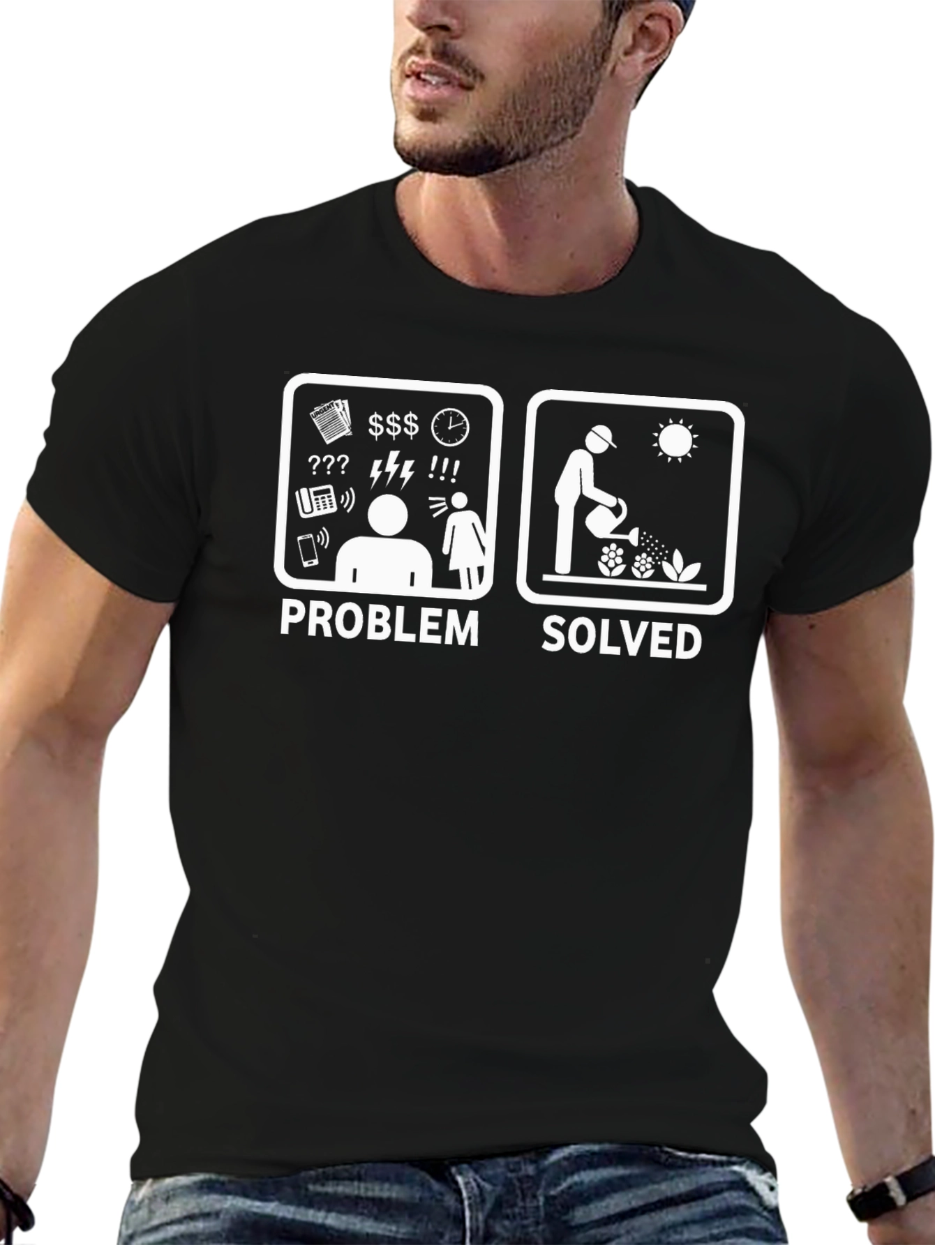 Problem Solved T-Shirt - Gardening Humor Tee