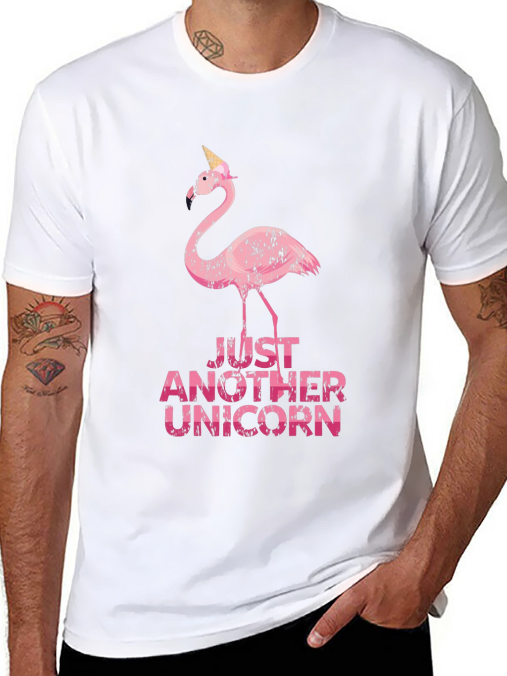 Funny Flamingo Unicorn Graphic Tee