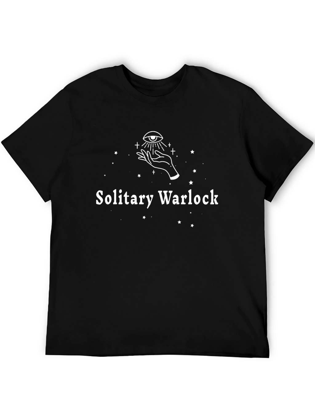 Solitary Warlock Graphic T-Shirt - Black