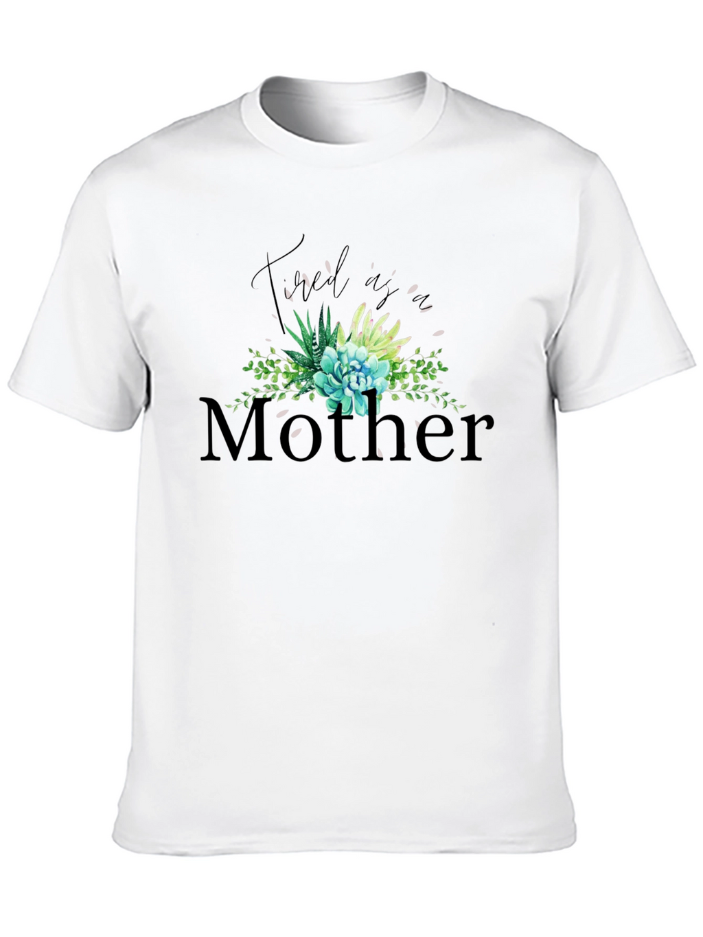 Tired As A Mother Graphic Tee - Black