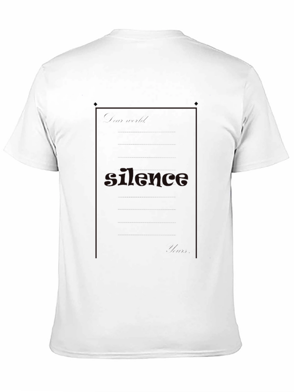 Silence Graphic Print Crew Neck T-Shirt