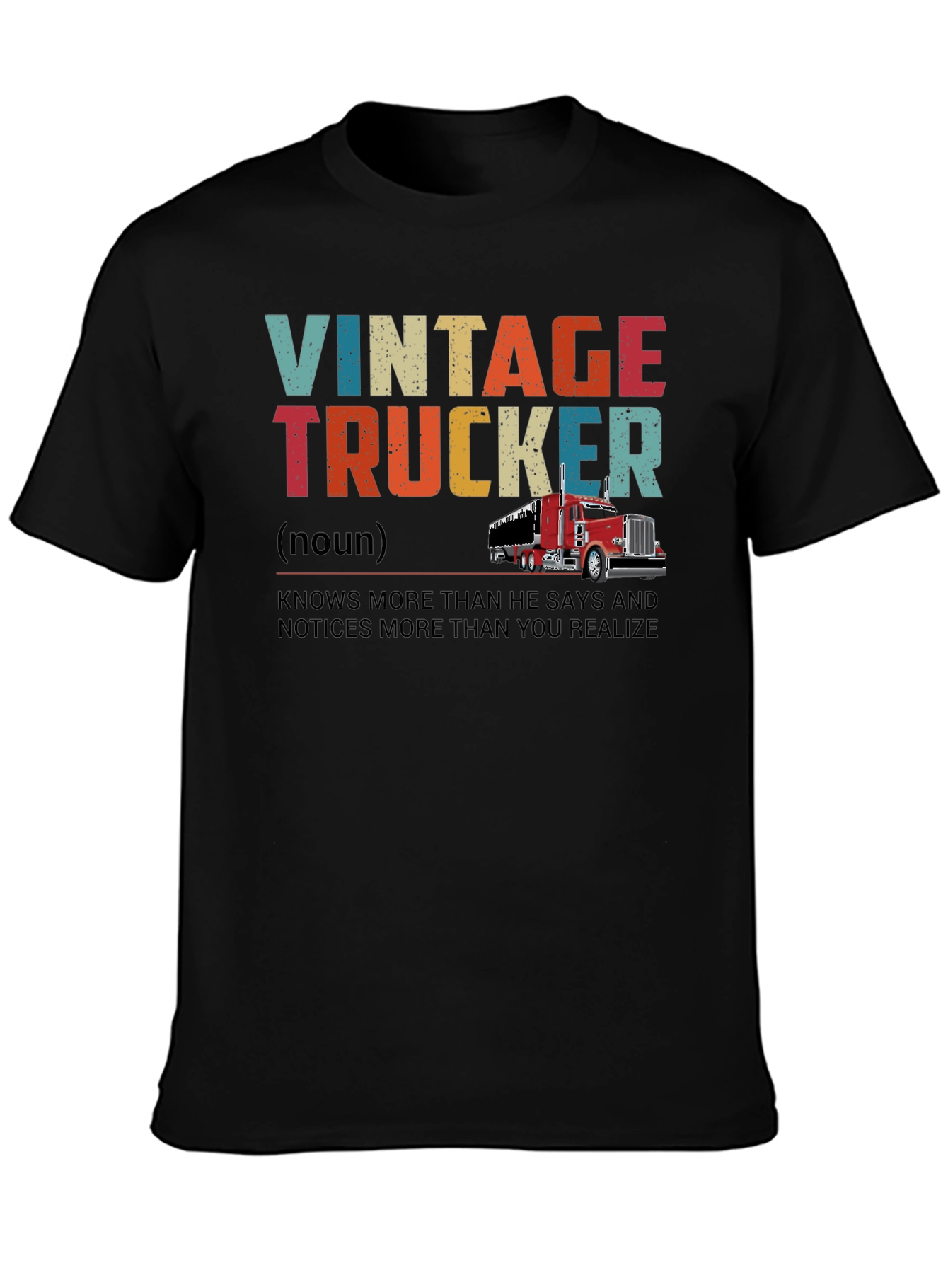 Vintage Trucker Graphic T-Shirt - Classic Trucker Style