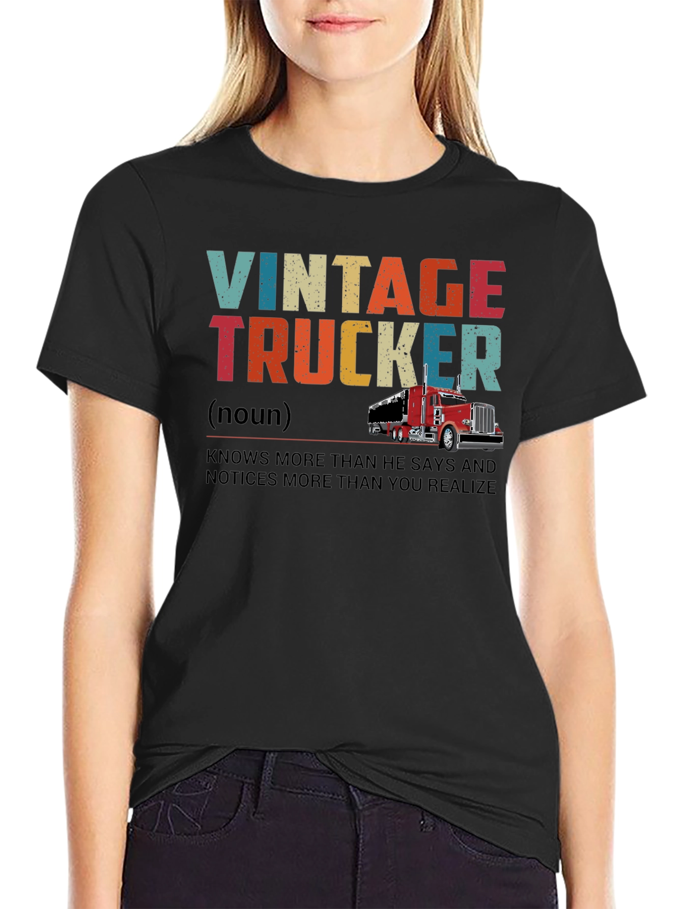 Vintage Trucker Graphic T-Shirt - Classic Trucker Style