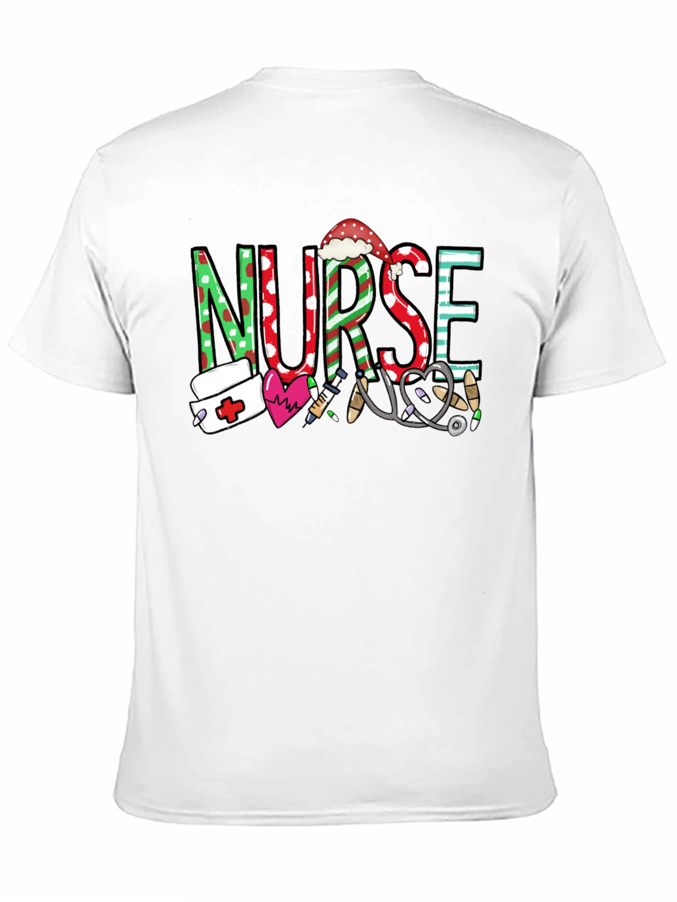 Festive Nurse Graphic T-Shirt