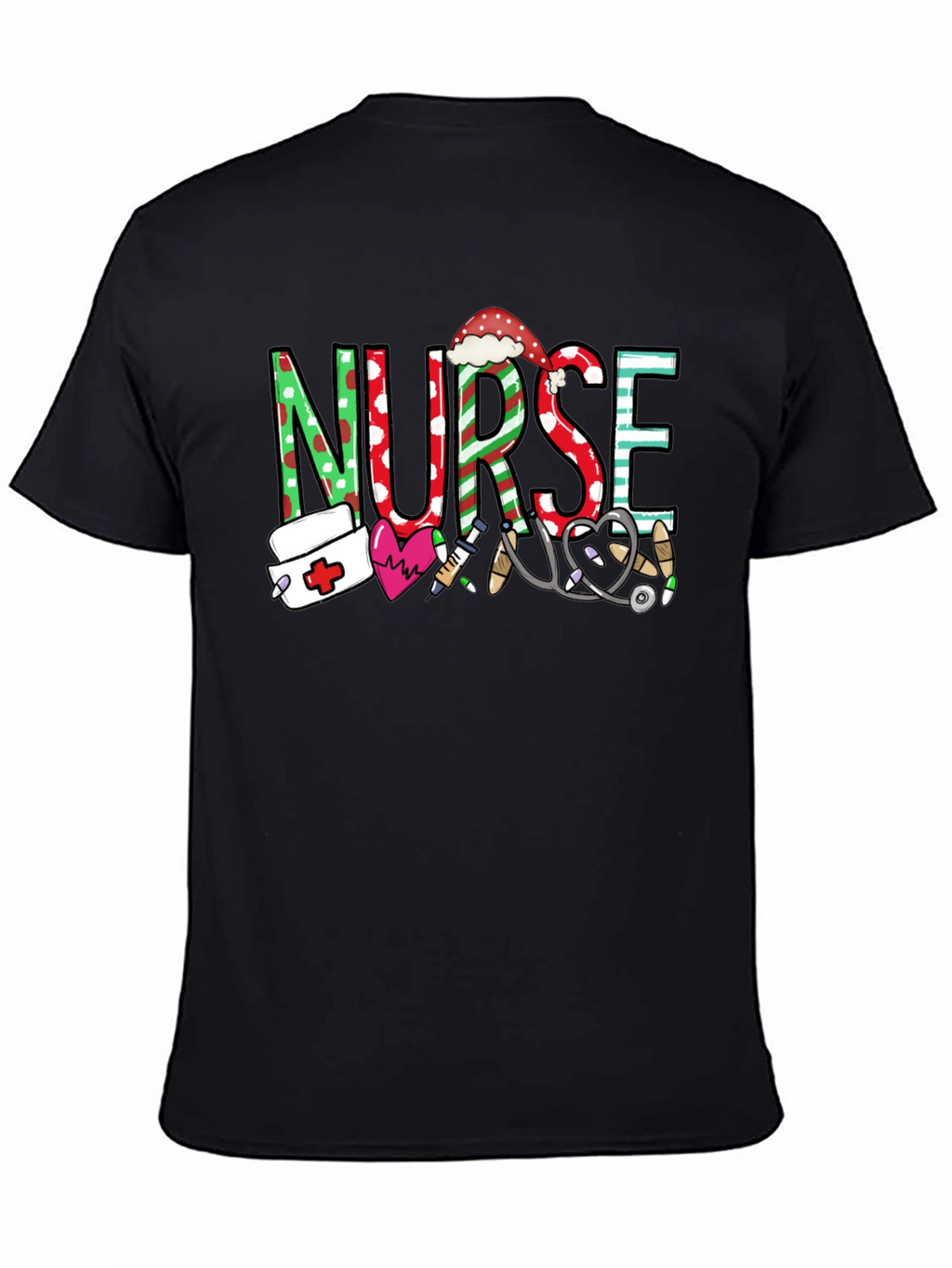 Festive Nurse Graphic T-Shirt