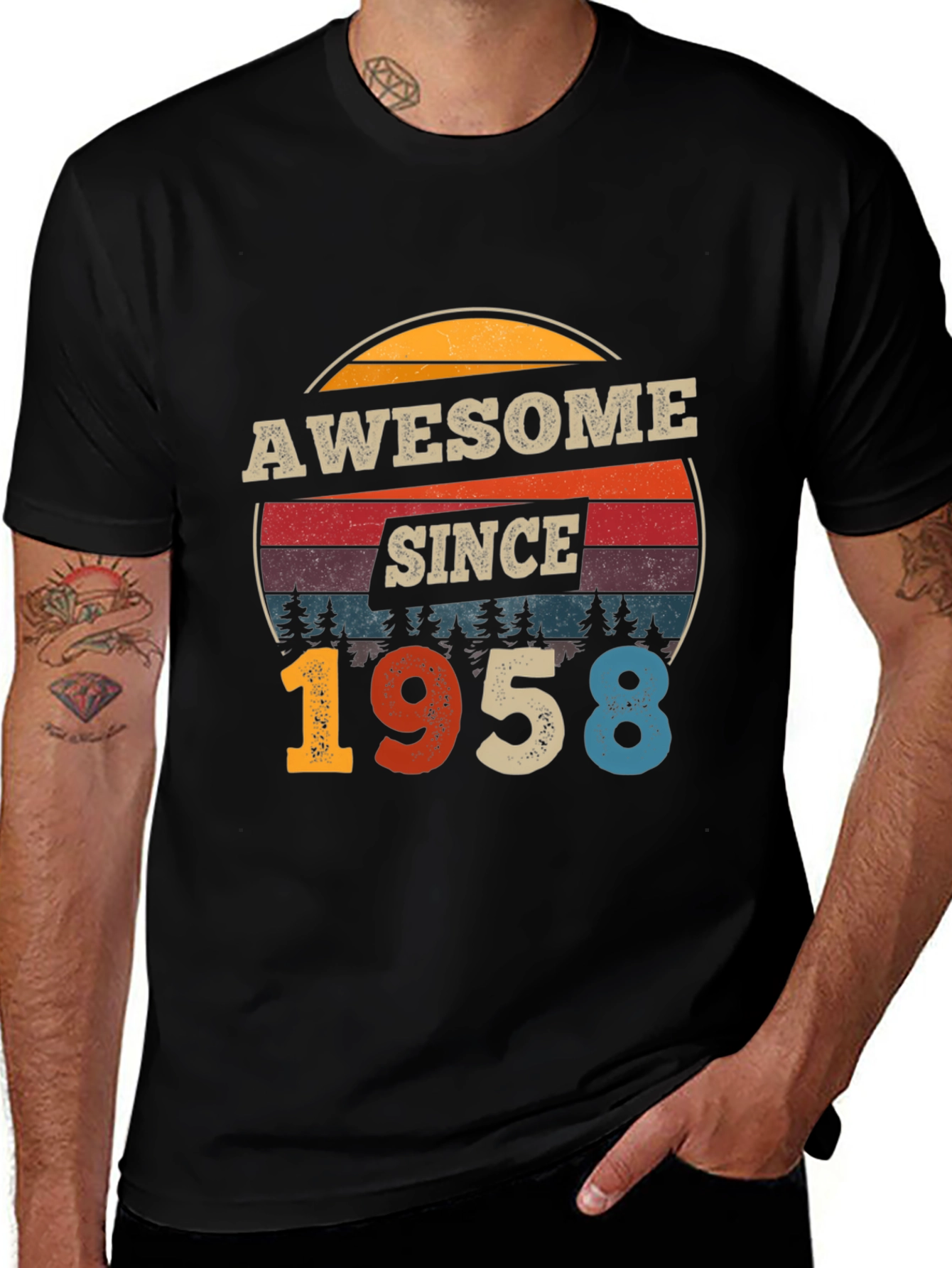 Awesome Since 1958 T-Shirt Vintage Birthday Tee