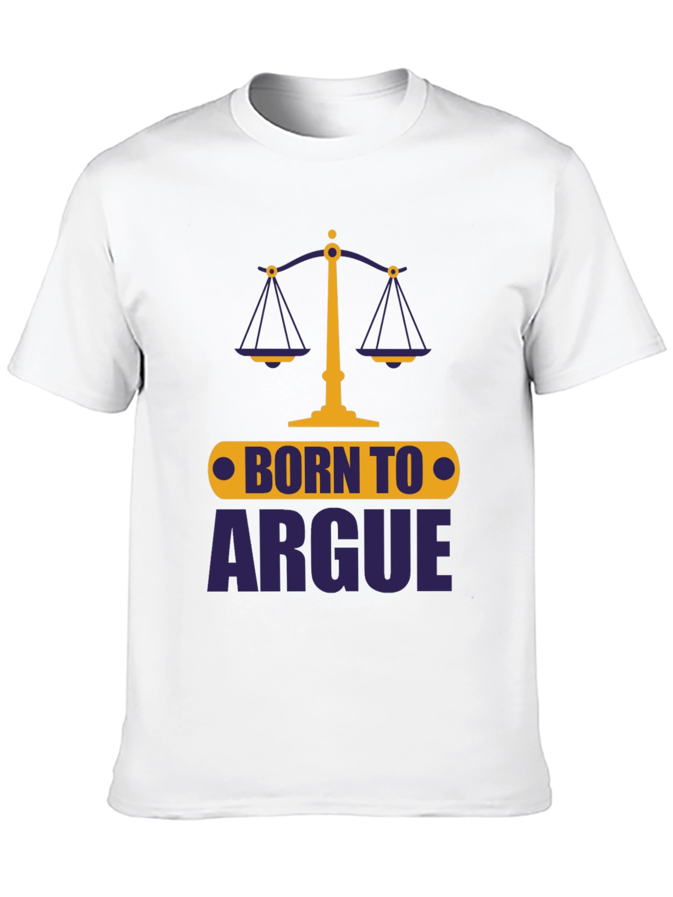 Born To Argue Mens Graphic Tee - Black
