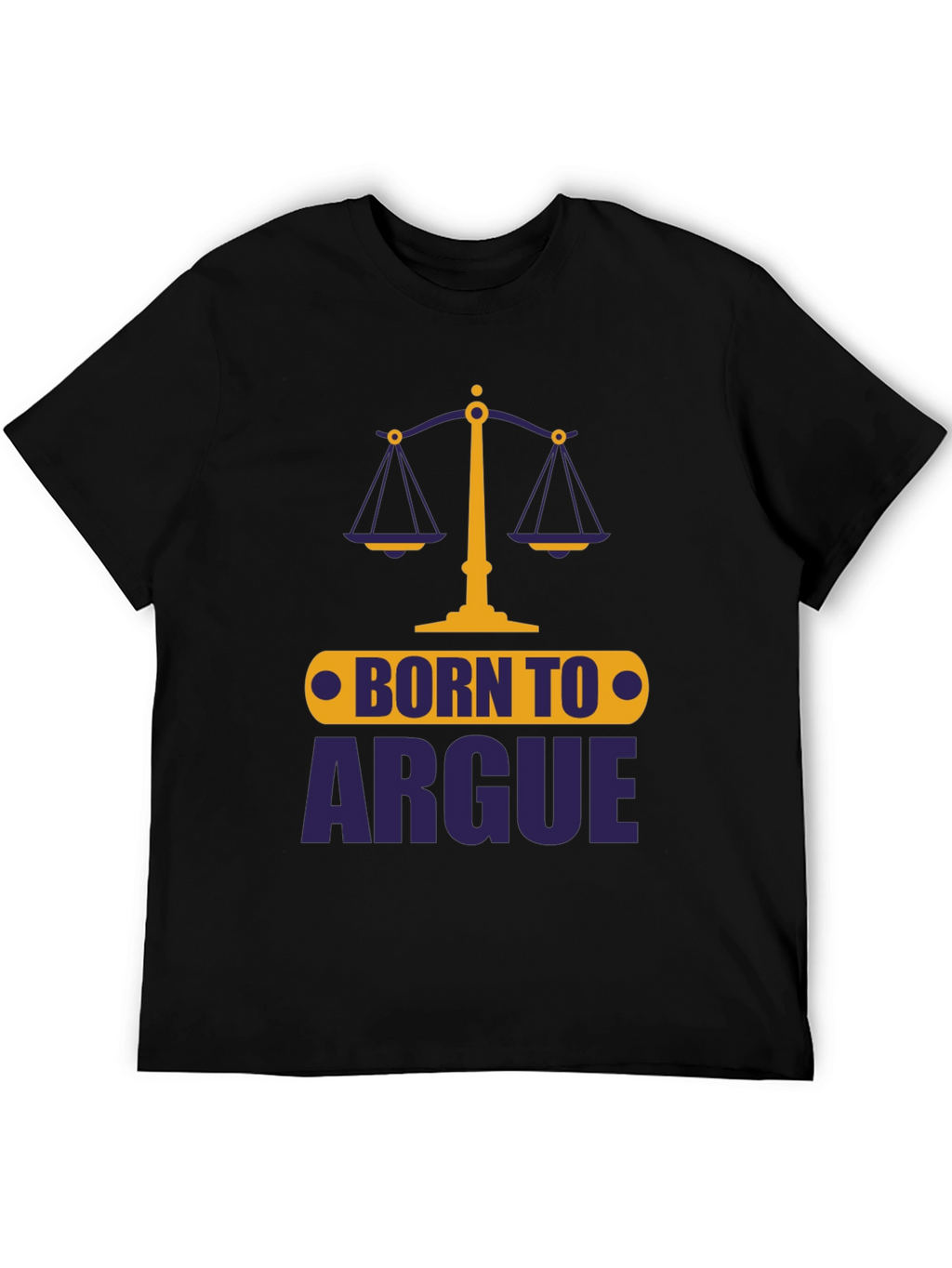 Born To Argue Mens Graphic Tee - Black