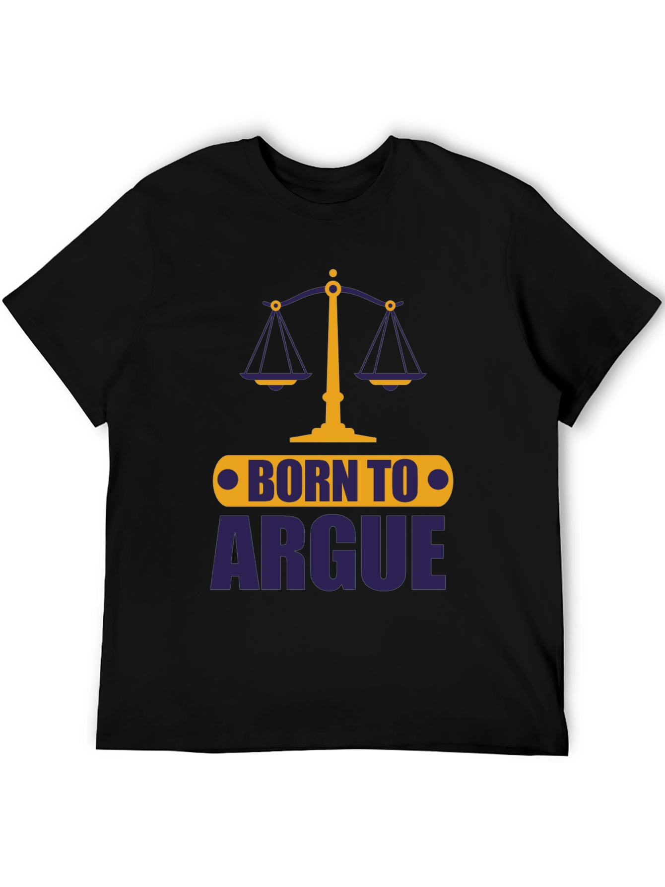 Born To Argue Mens Graphic Tee - Black