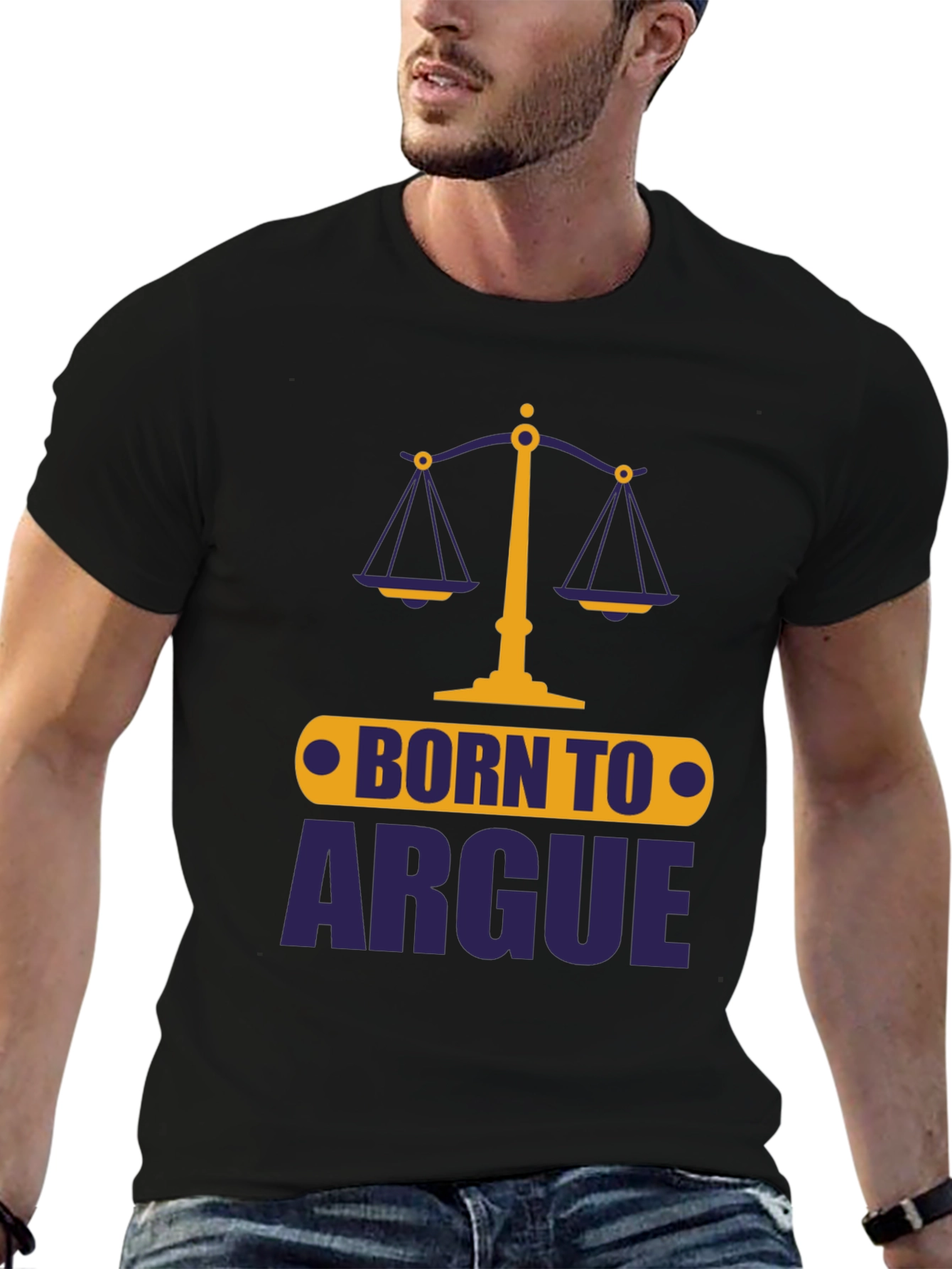 Born To Argue Mens Graphic Tee - Black