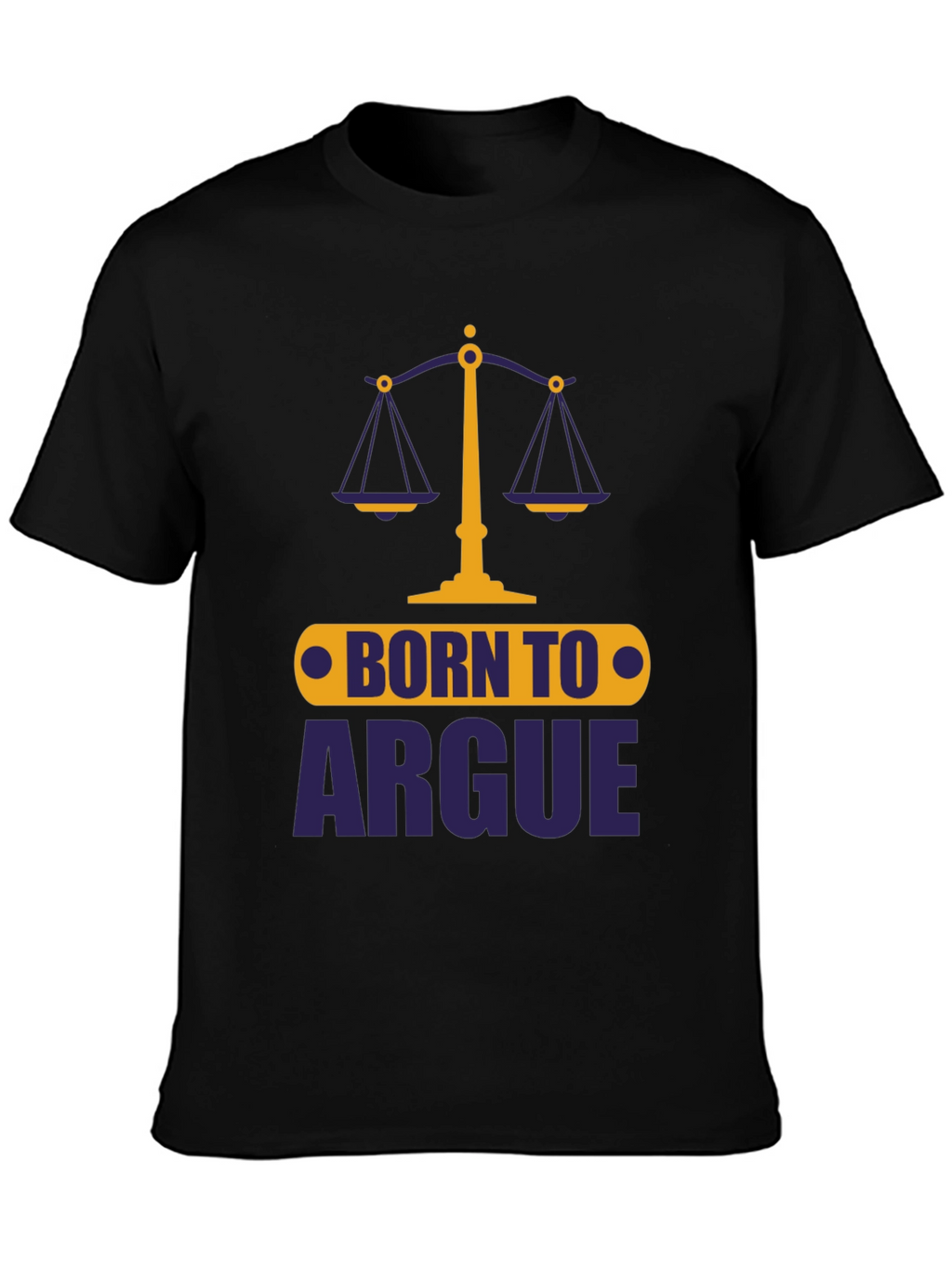 Born To Argue Mens Graphic Tee - Black