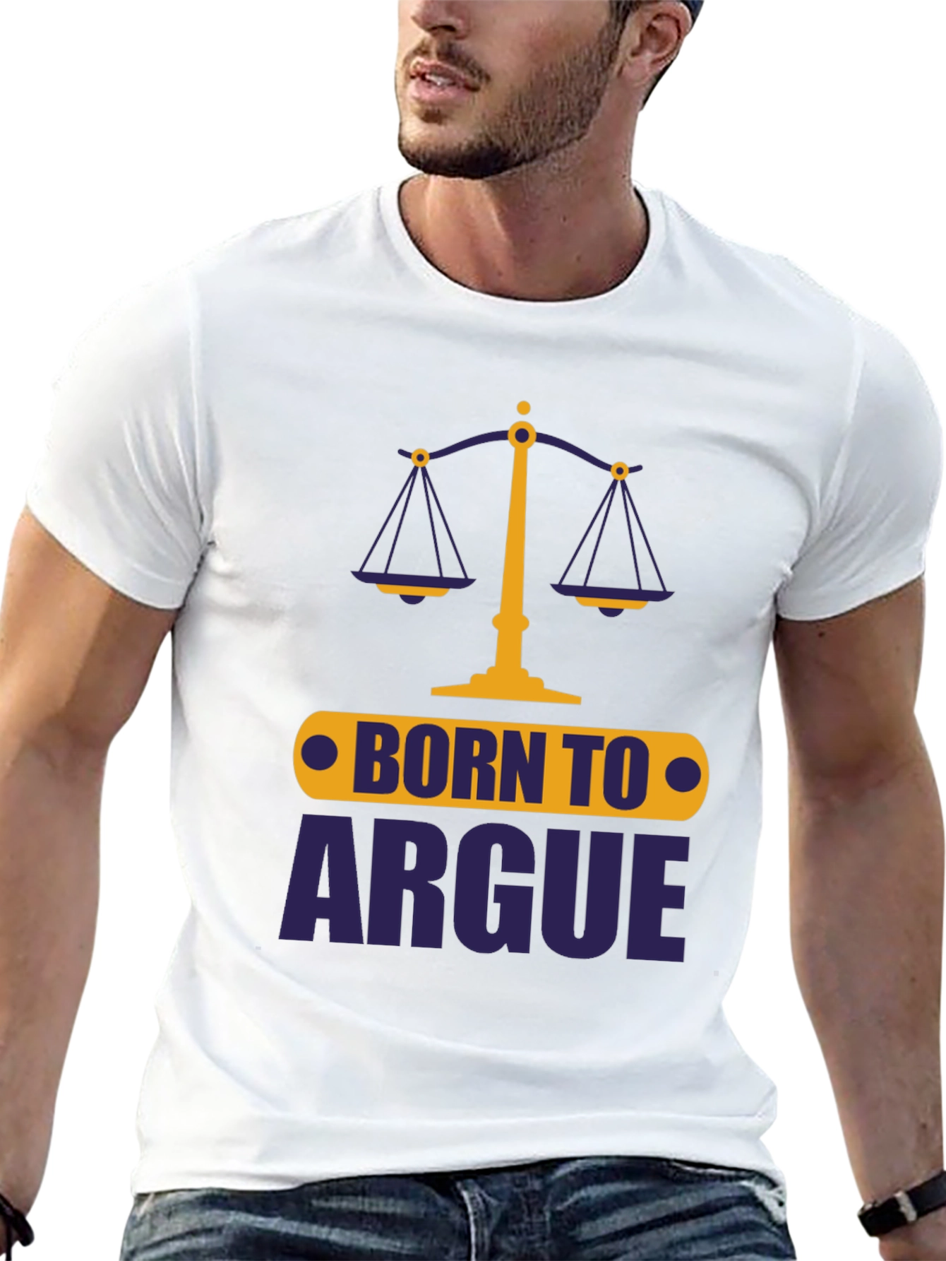 Born To Argue Mens Graphic Tee - Black