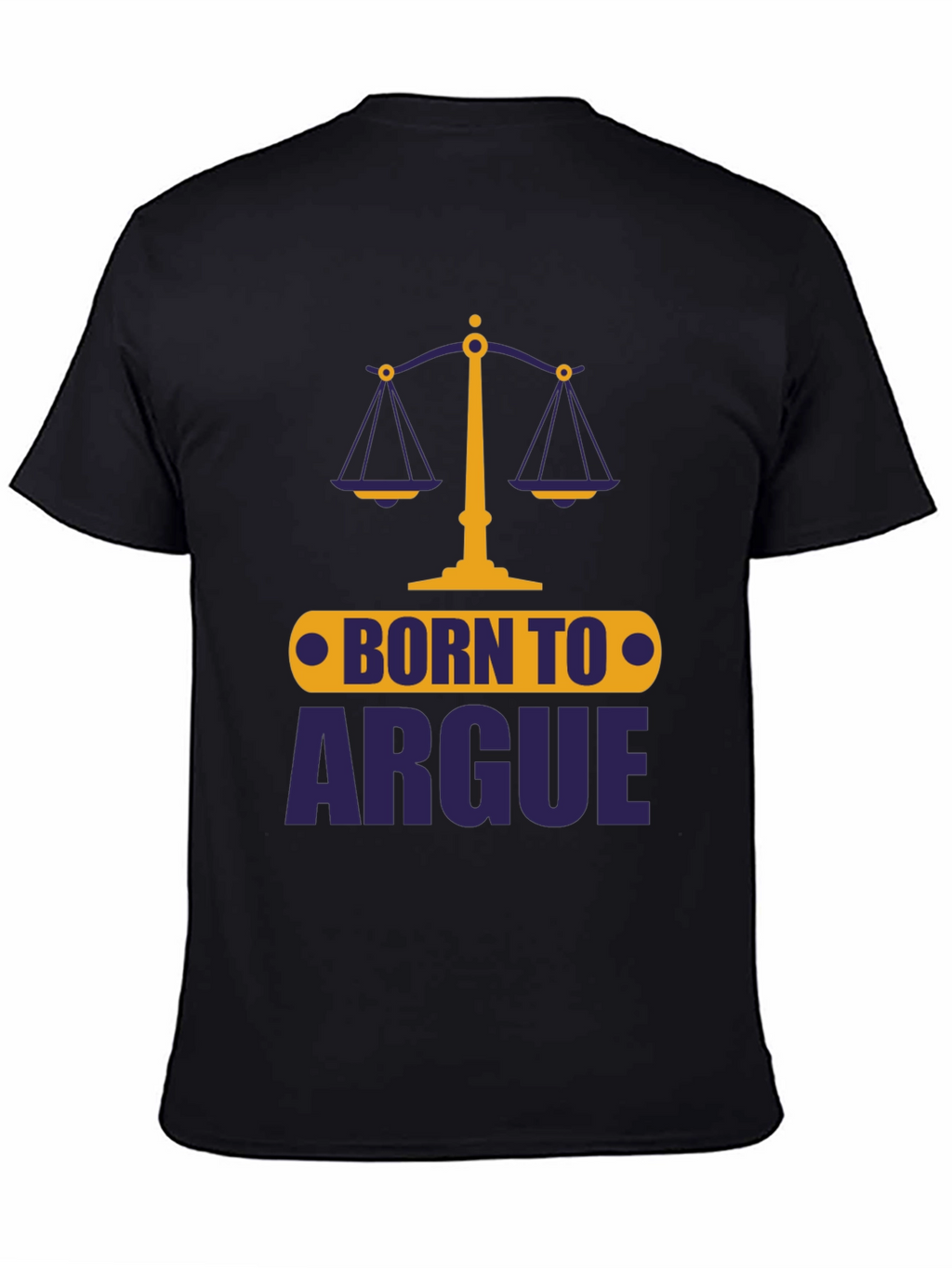 Born To Argue Mens Graphic Tee - Black